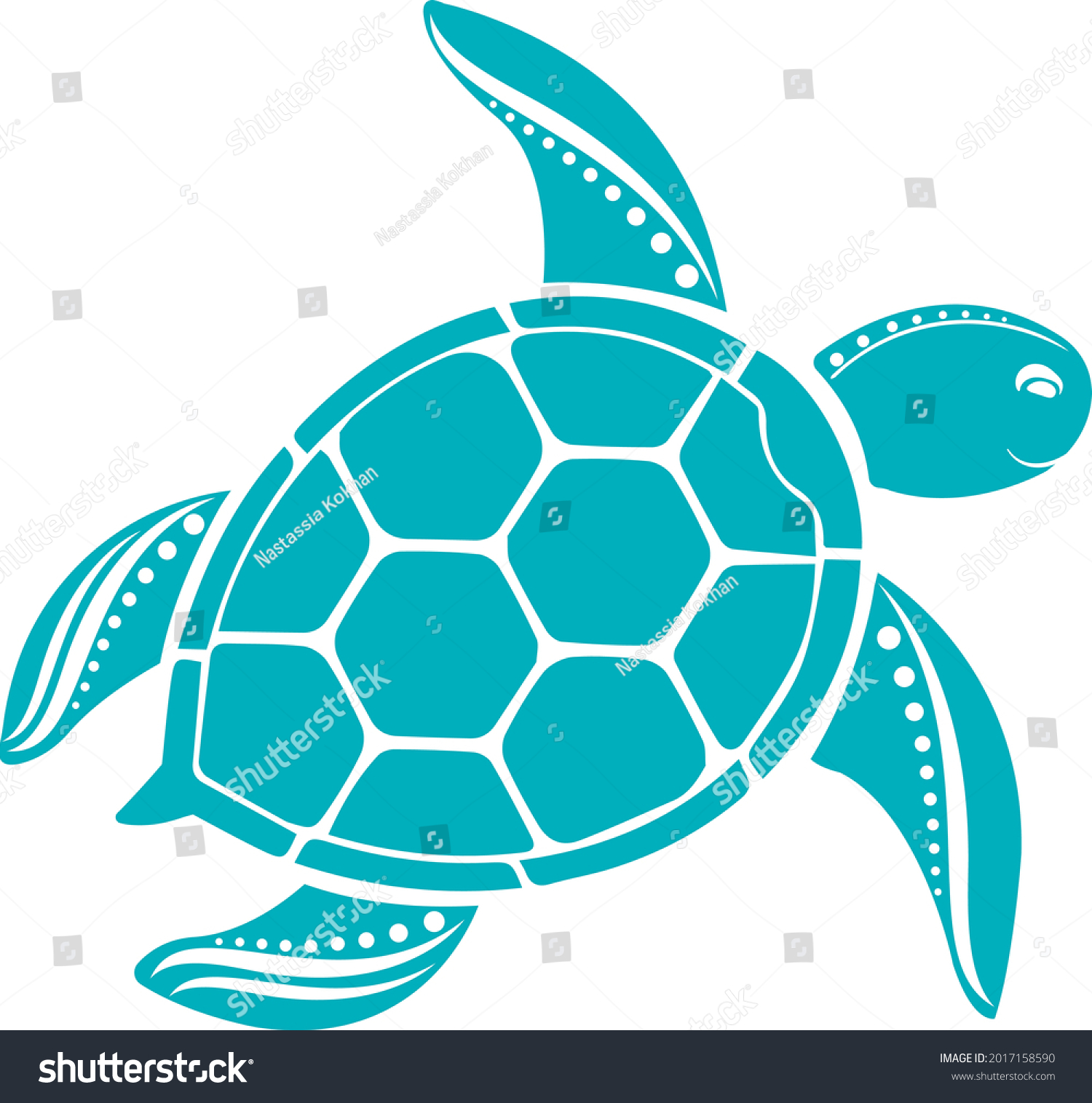 SVG of Sea Turtle svg vector Illustration isolated on white background. Turtle silhouette cut file. Sea animal svg. Concept undersea world illustration svg