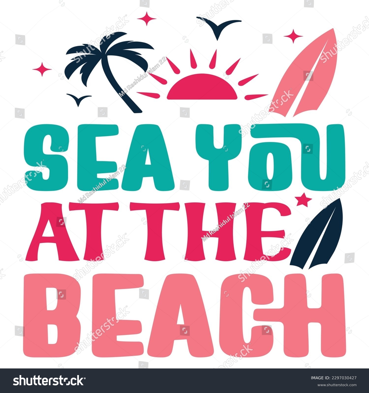SVG of Sea You At The Beach SVG Design Vector File. svg
