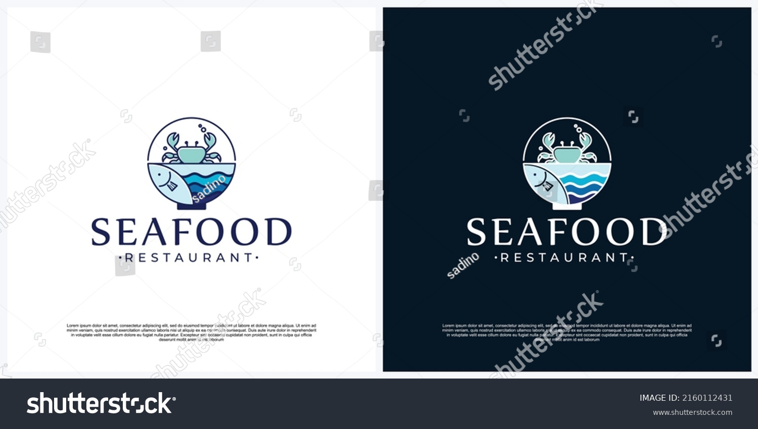 Seafood Logo Sign Fish Market Restaurant Stock Vector (Royalty Free ...