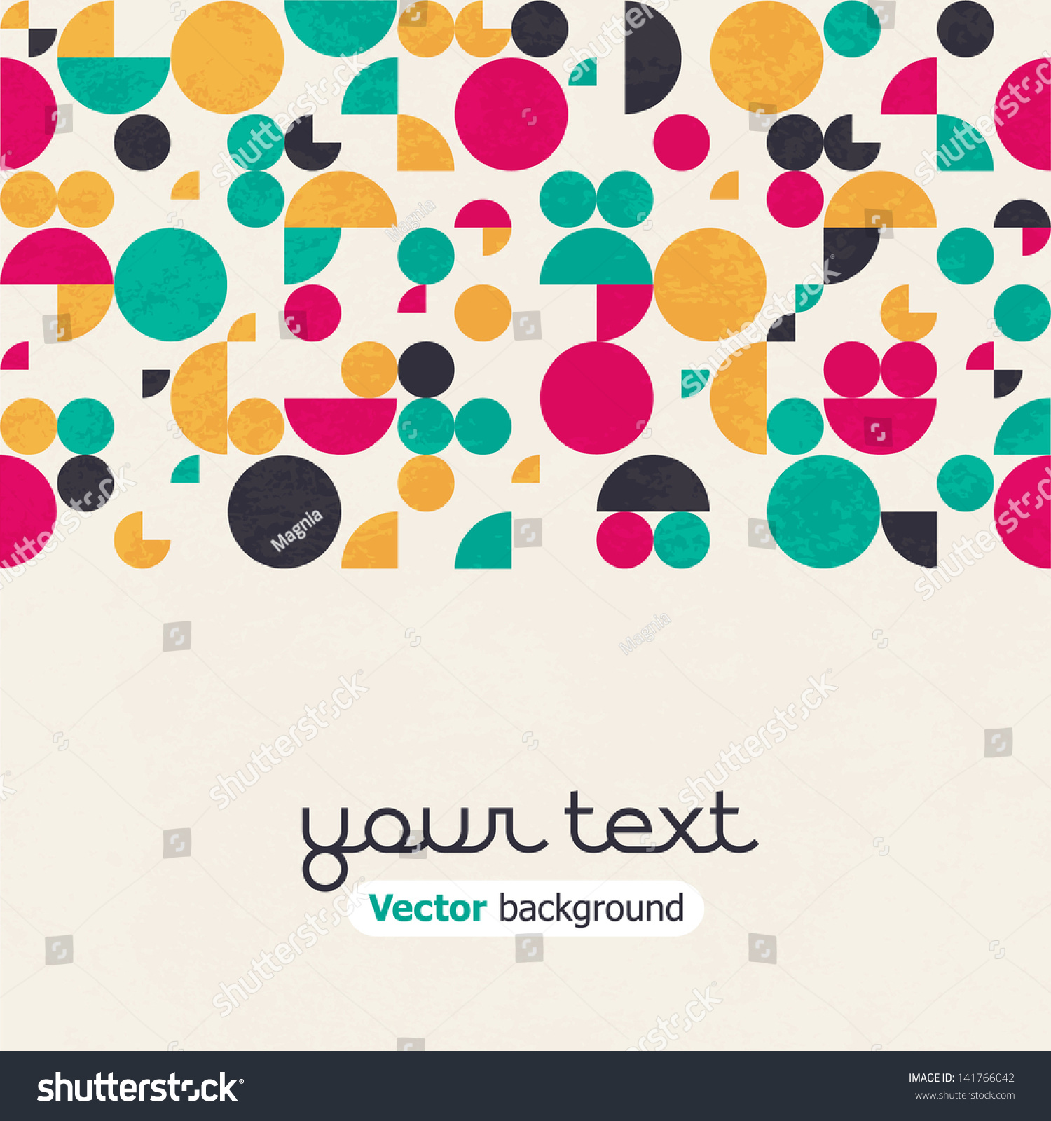 Seamless Abstract Border With Color Geometric Shapes. Vector ...