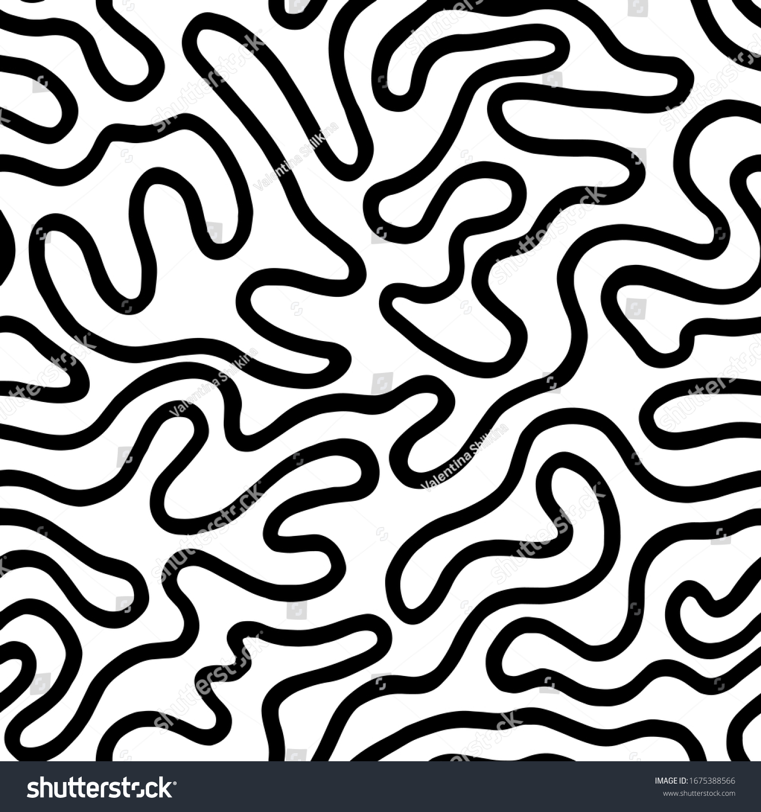 Seamless Abstract Pattern Curved Lines Maze Stock Vector (Royalty Free ...