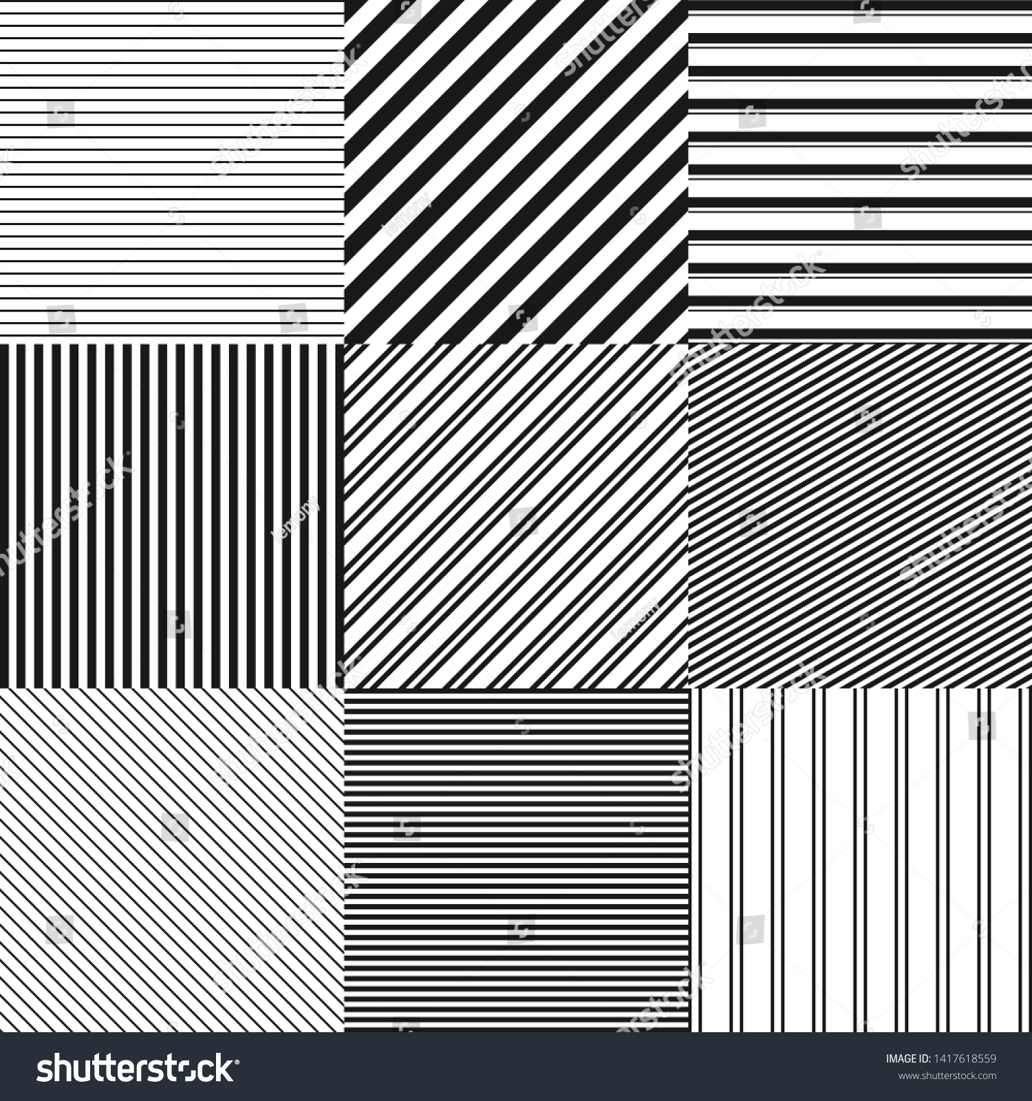 Seamless Abstract Striped Patterns Vector Stock Vector (Royalty Free ...