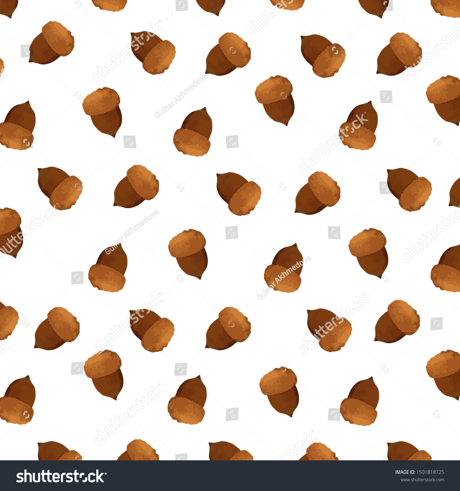 Seamless Acorn Pattern Acorn Background Stock Vector (Royalty Free ...