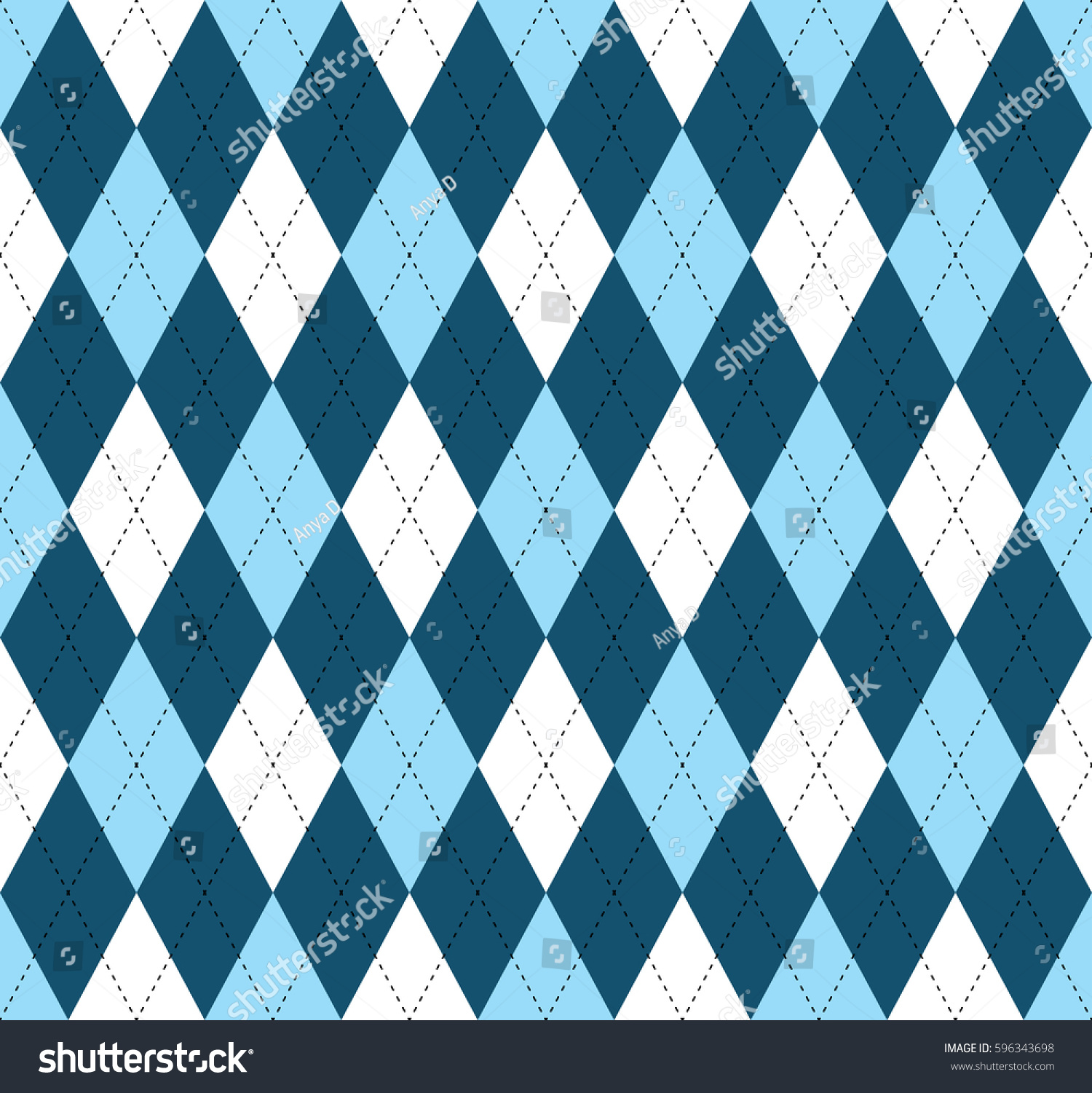 Seamless Argyle Pattern Traditional Diamond Check Stock Vector Royalty