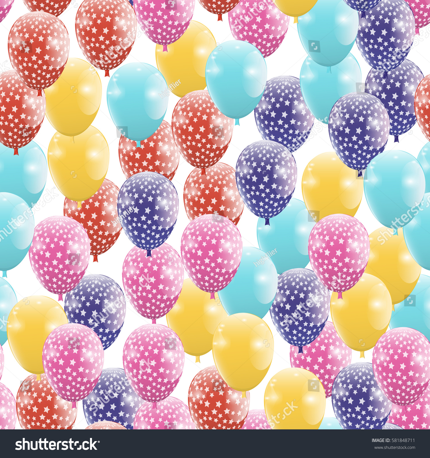 seamless background balloons vector illustration design stock vector