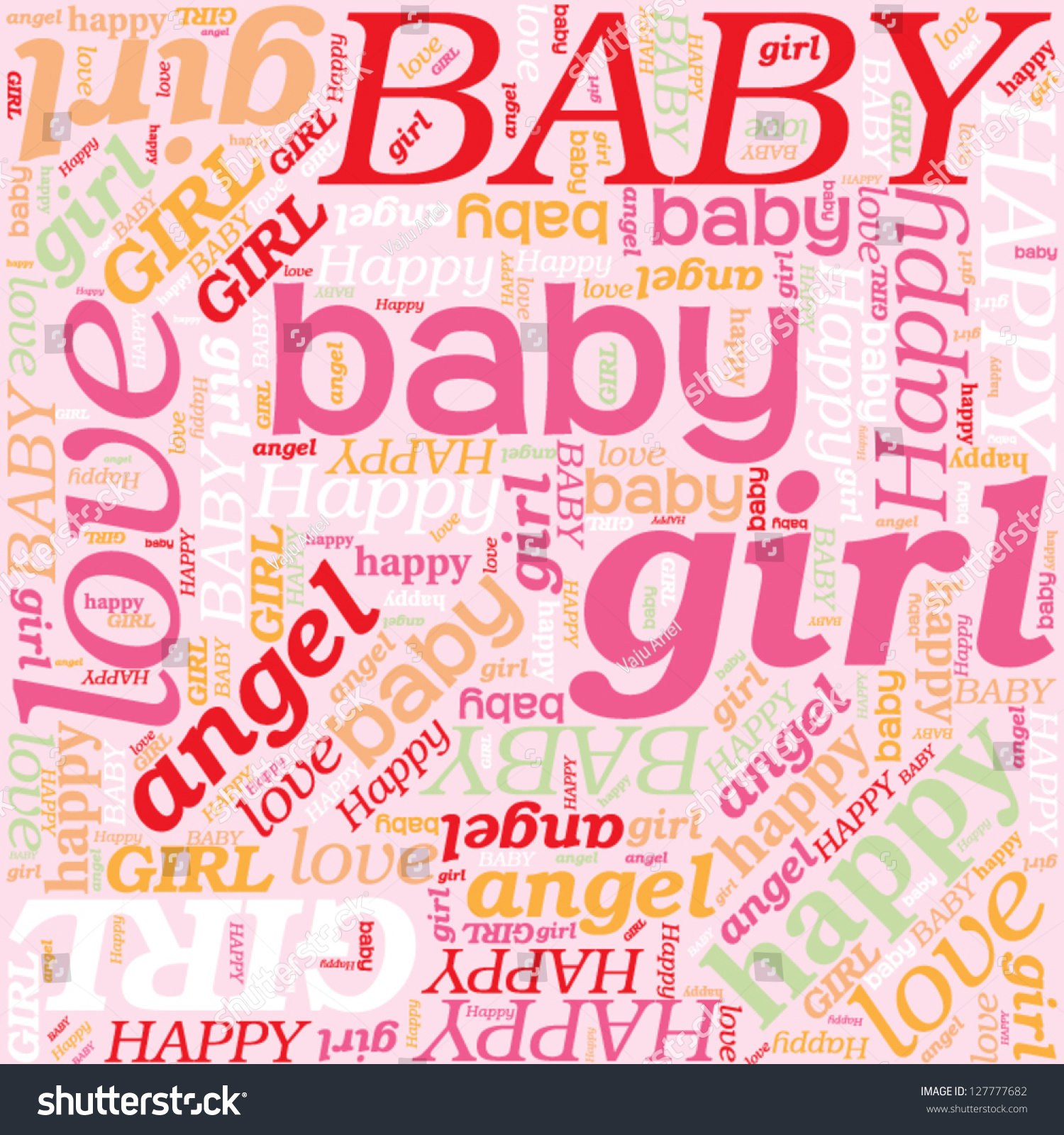 Seamless Background For Newborn Baby Girl Pattern Affection And Love Its A Girl Word Seamless Background For Newborn Baby Girl Pattern Affection And Love Its A Girl Word