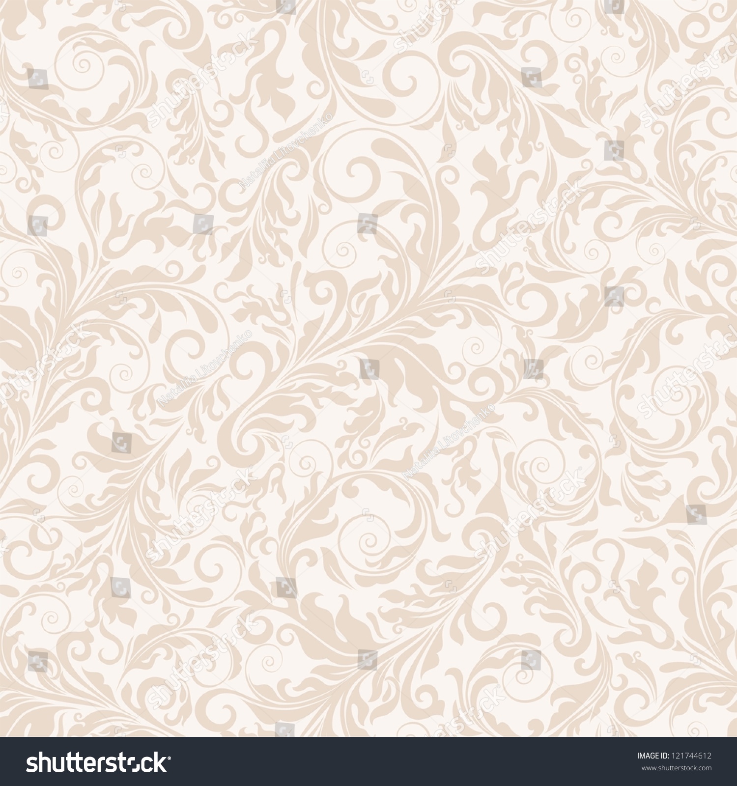 Seamless Background Light Beige Color Style Stock Vector