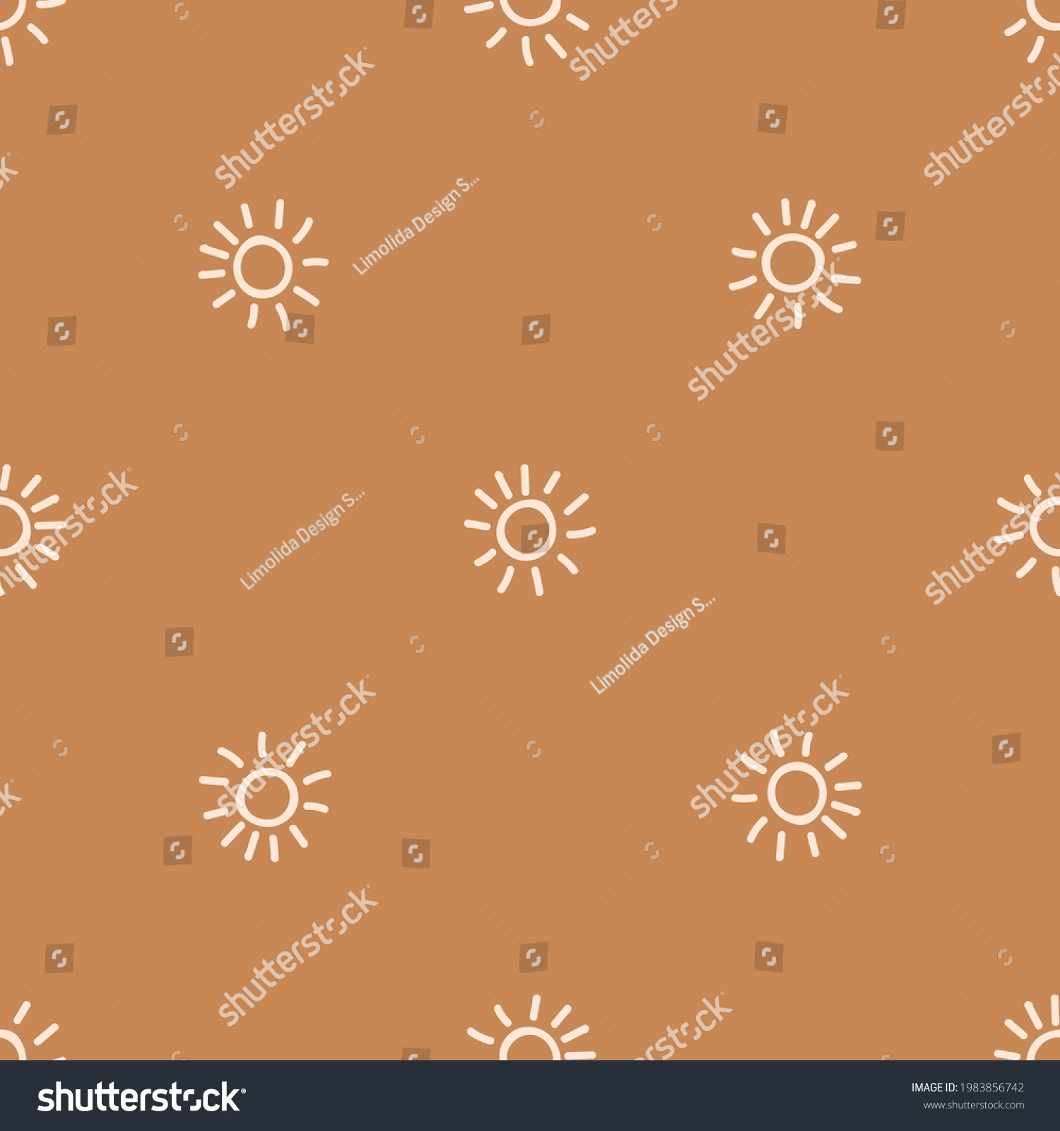 Seamless Background Sun Gender Neutral Pattern 库存矢量图（免版税）1983856742 Shutterstock