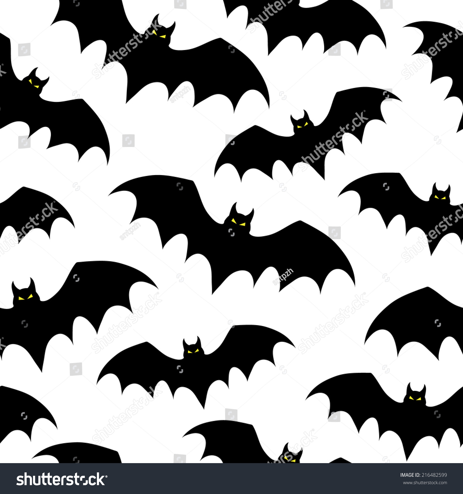 Seamless Background Bats Vector Illustration Stock Vector 216482599 Shutterstock