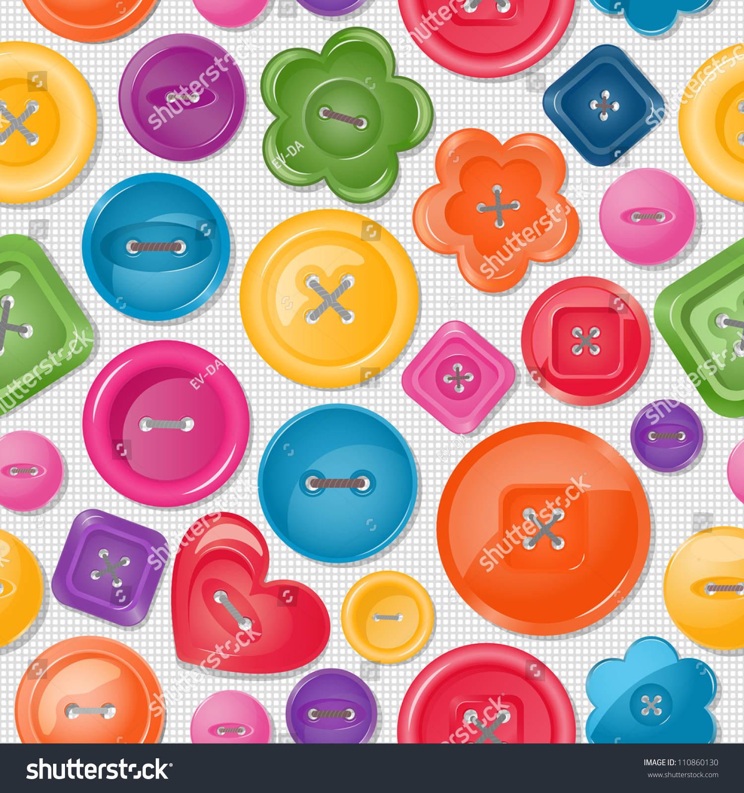 Seamless Background With Colorful Buttons. Eps 10 Vector Illustration ...