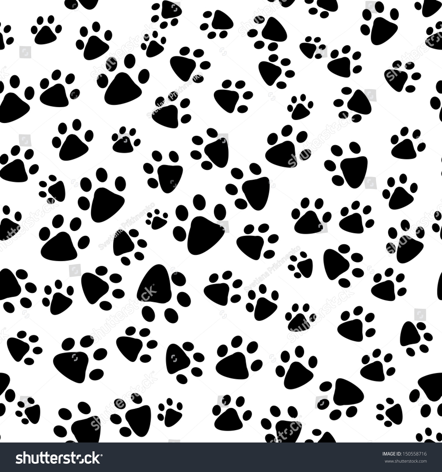 Seamless Background With Footprint Of Cat And Dog Stock Vector ...