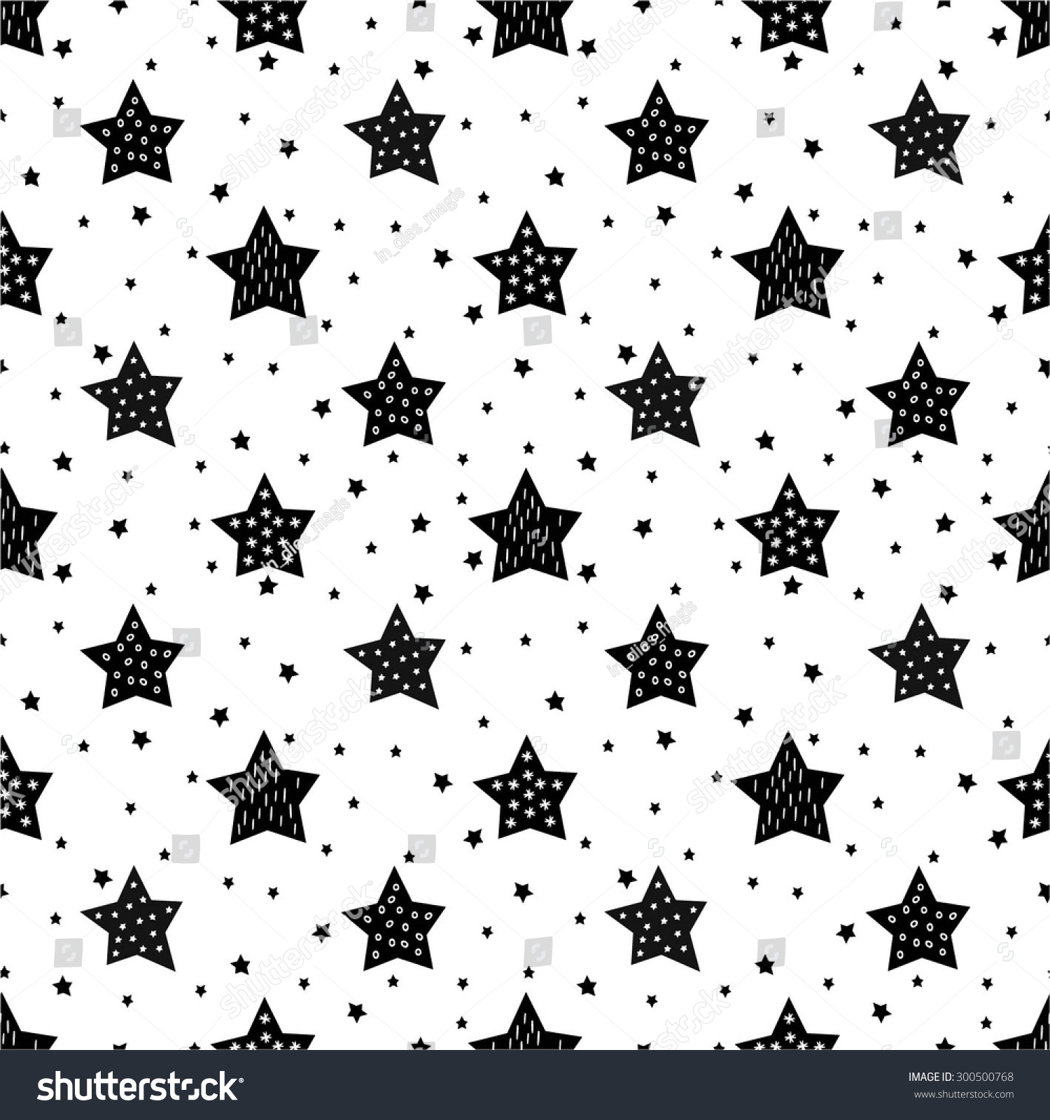 Excelent cute patterns black and white Seamless Black White Pattern Cute Stars Stock Vector Royalty Free 300500768