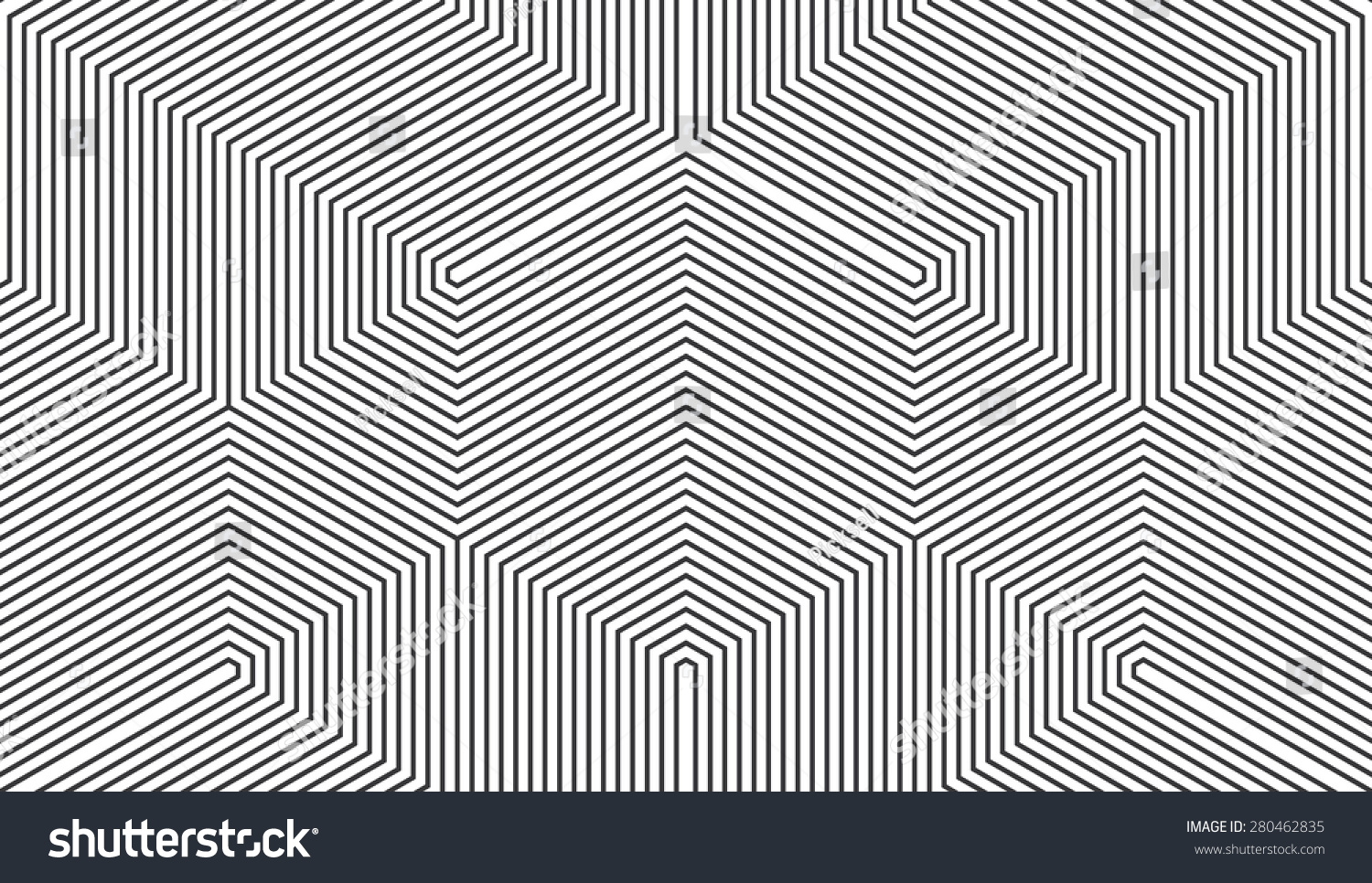 Seamless Black White Vintage Trilateral Op Stock Vector (Royalty Free