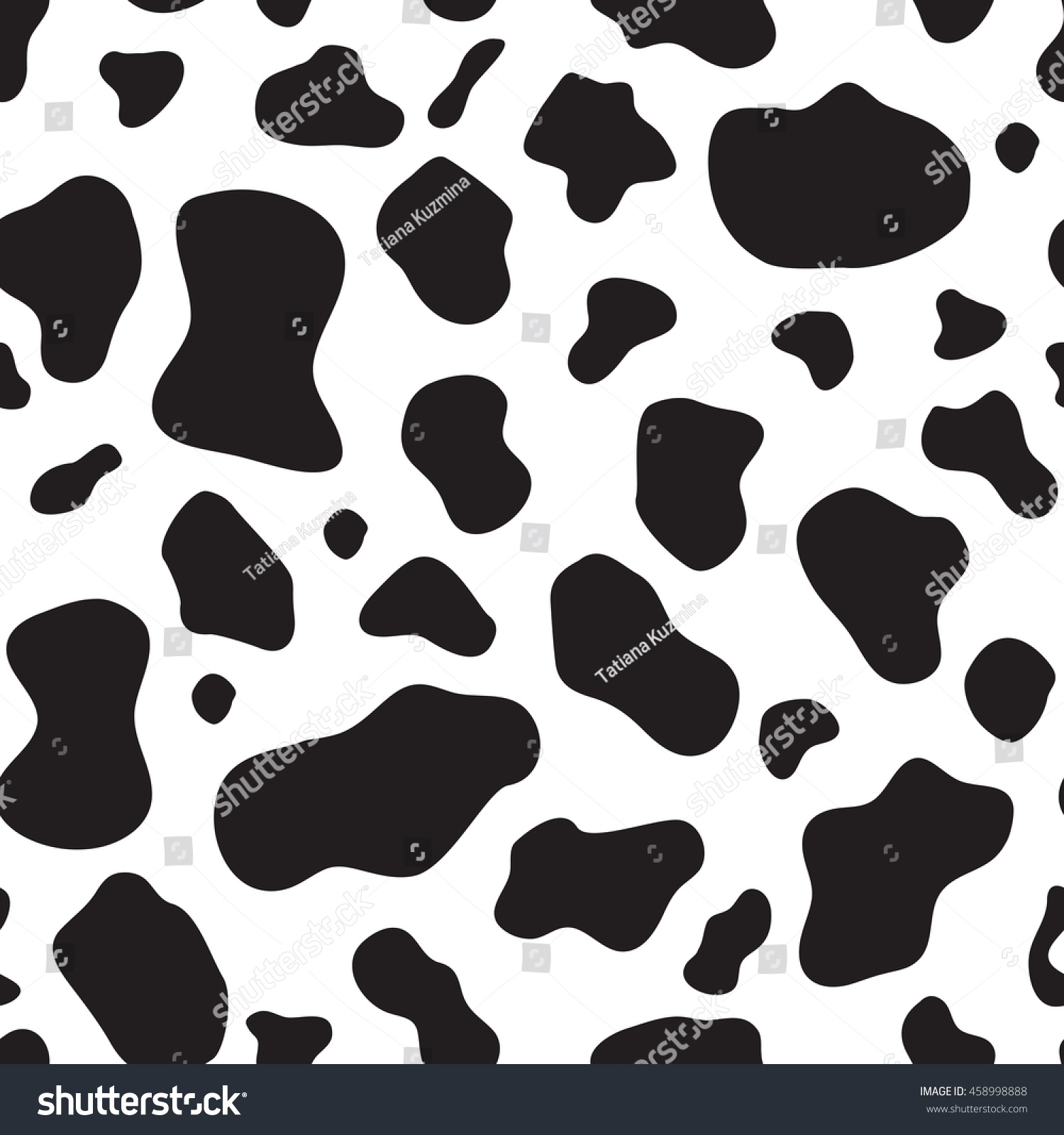 SVG of Seamless black dalmatian pattern in vector. Hand drawn dalmatian spots skin pattern on the white. Abstract animal skin template. svg
