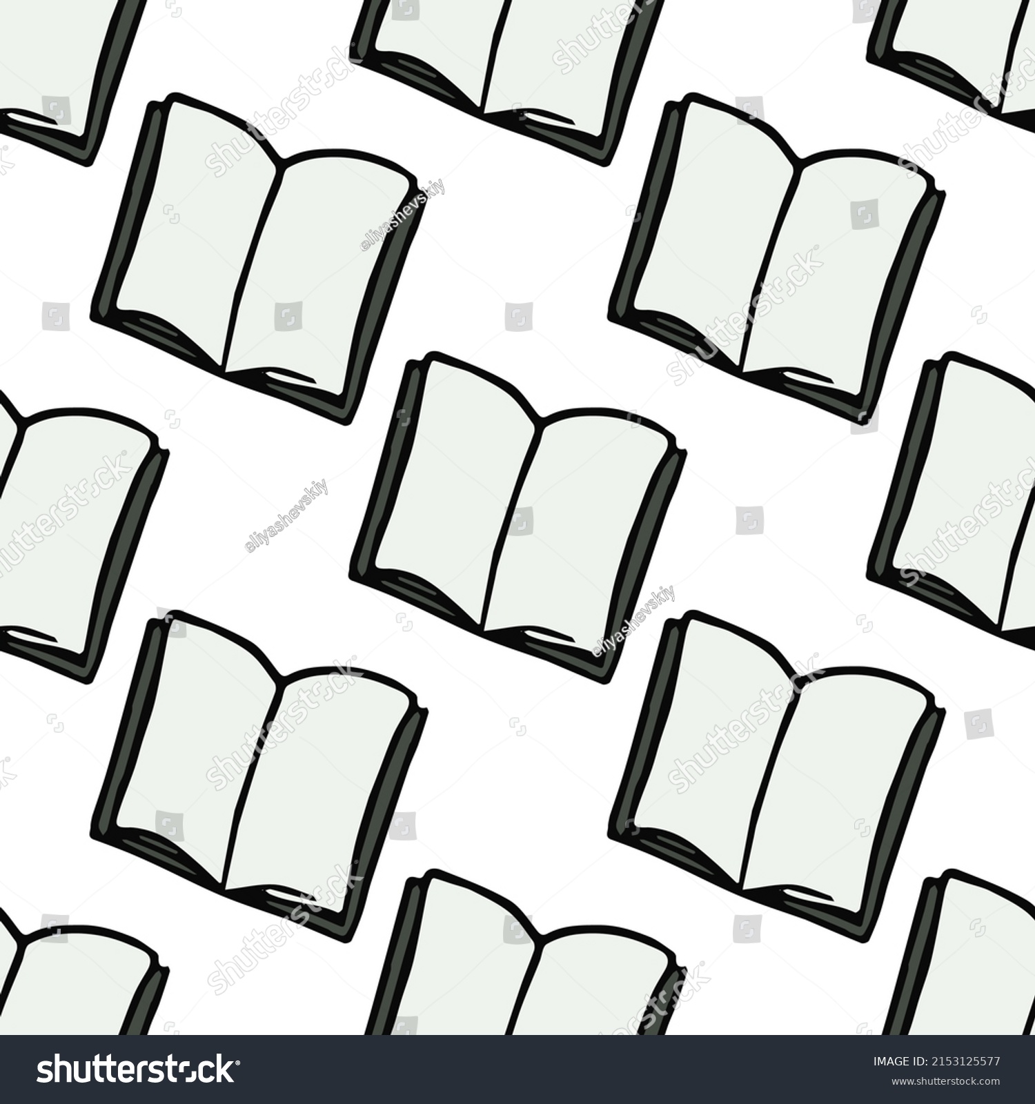 Seamless Book Vector Pattern Colored Books Stock Vector (Royalty Free ...