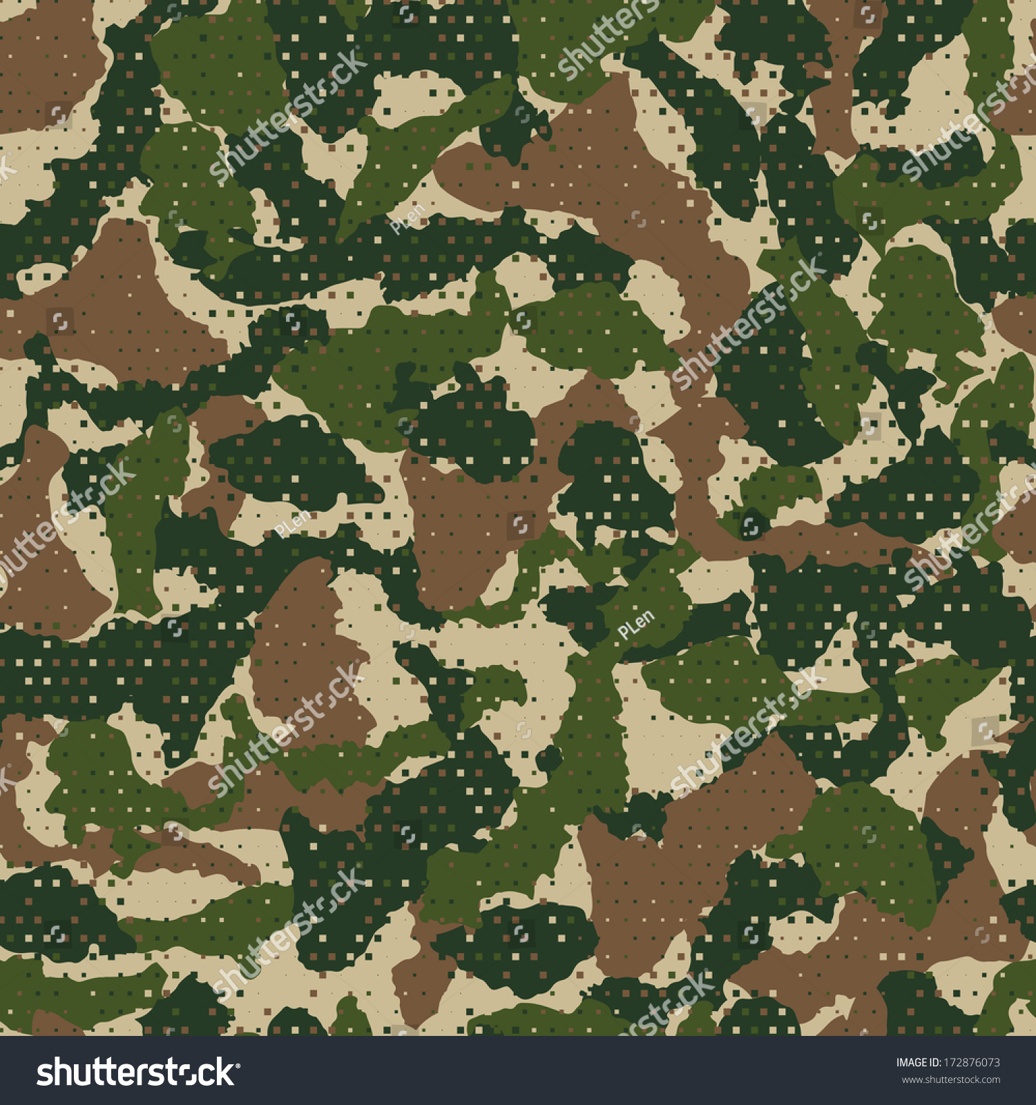 Seamless Camouflage Pattern Stock Vector 172876073 - Shutterstock