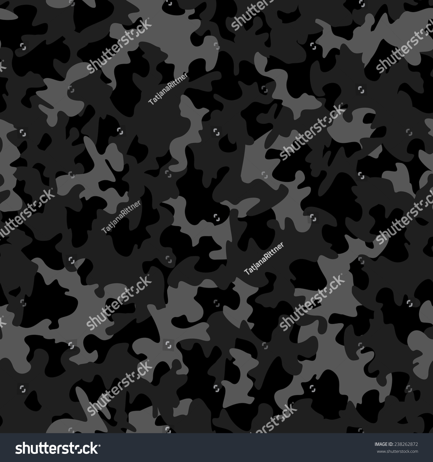 Seamless Camouflage Pattern Stock Vector Illustration 238262872 ...