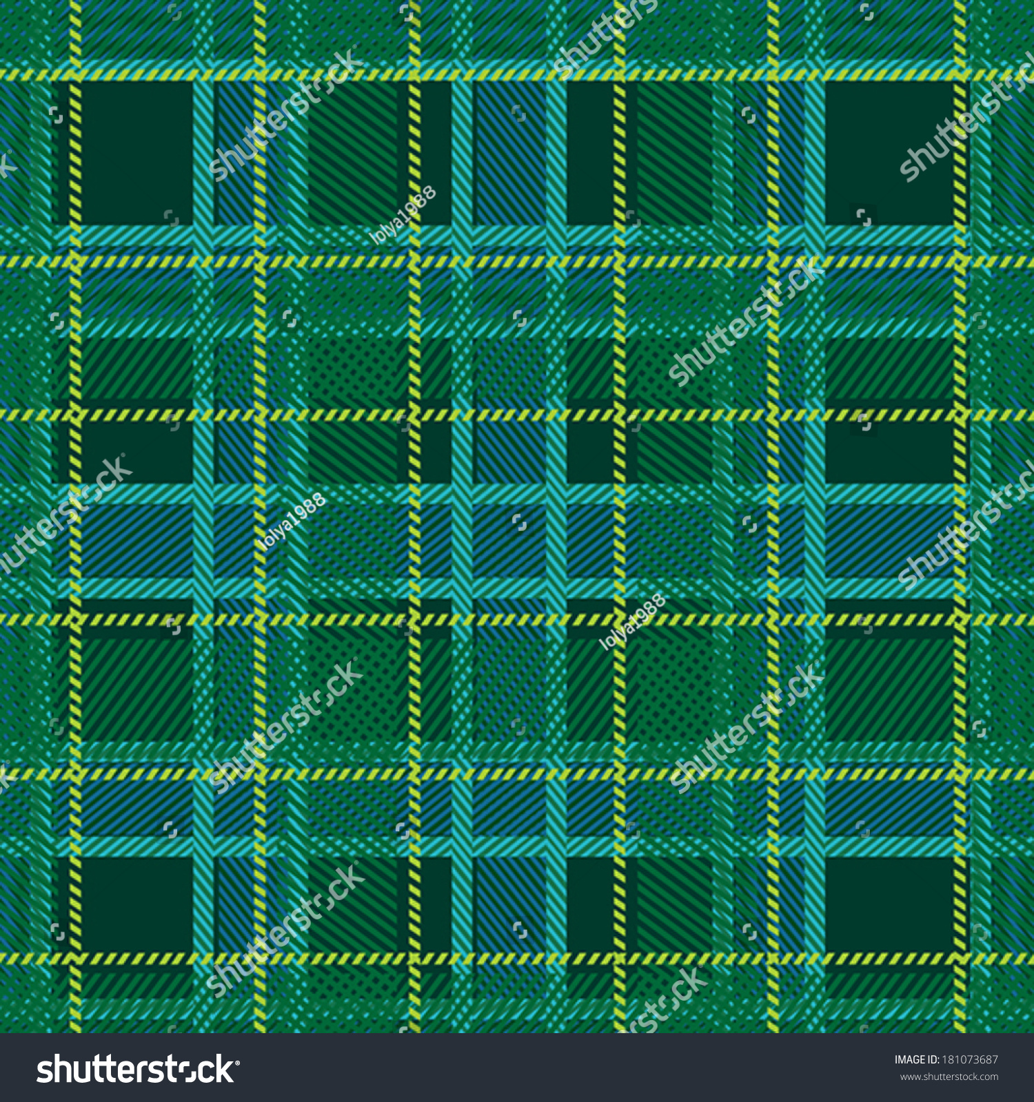 Seamless Checked Green Background Stock Vector Illustration 181073687 ...