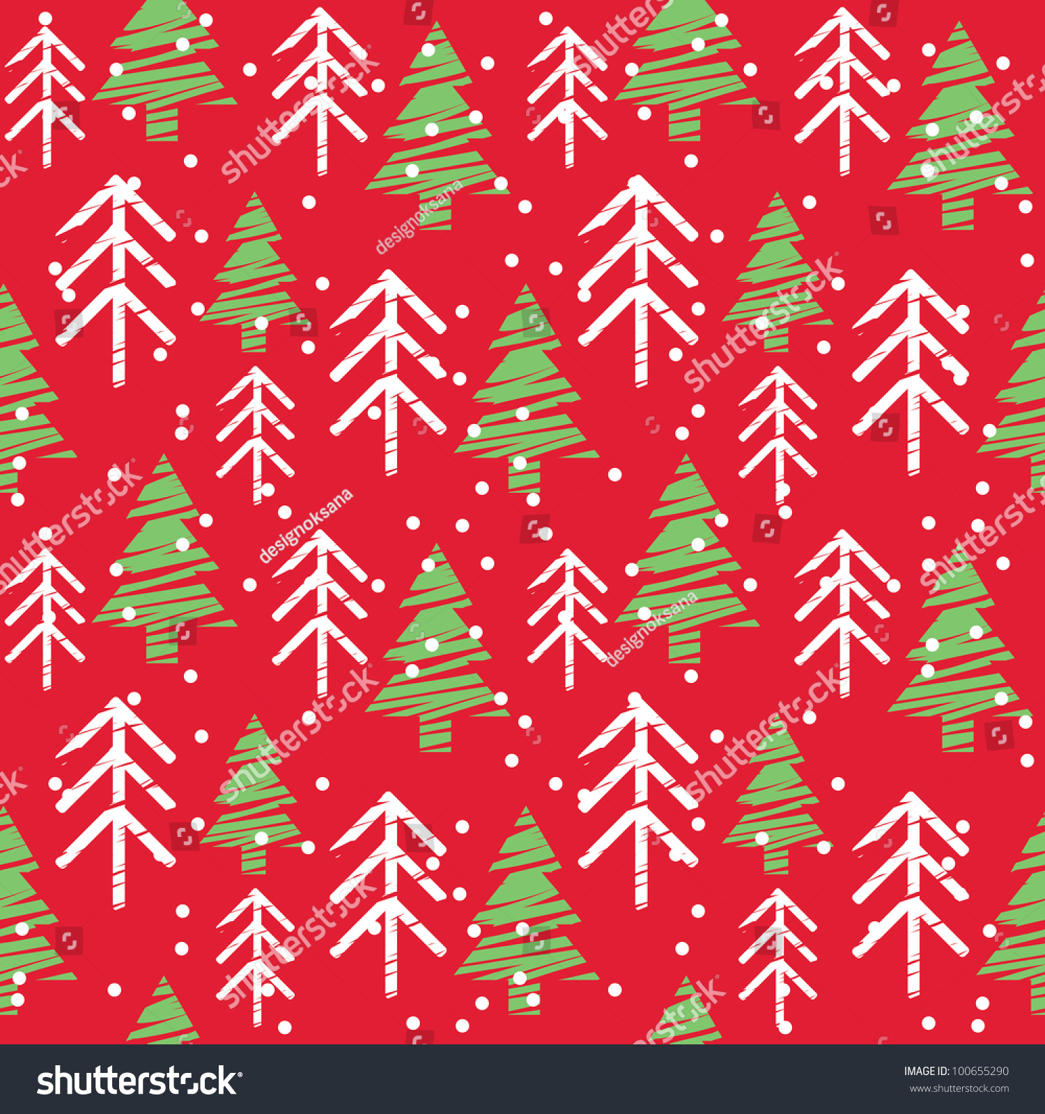Seamless Christmas Pattern Stock Vector 100655290  Shutterstock