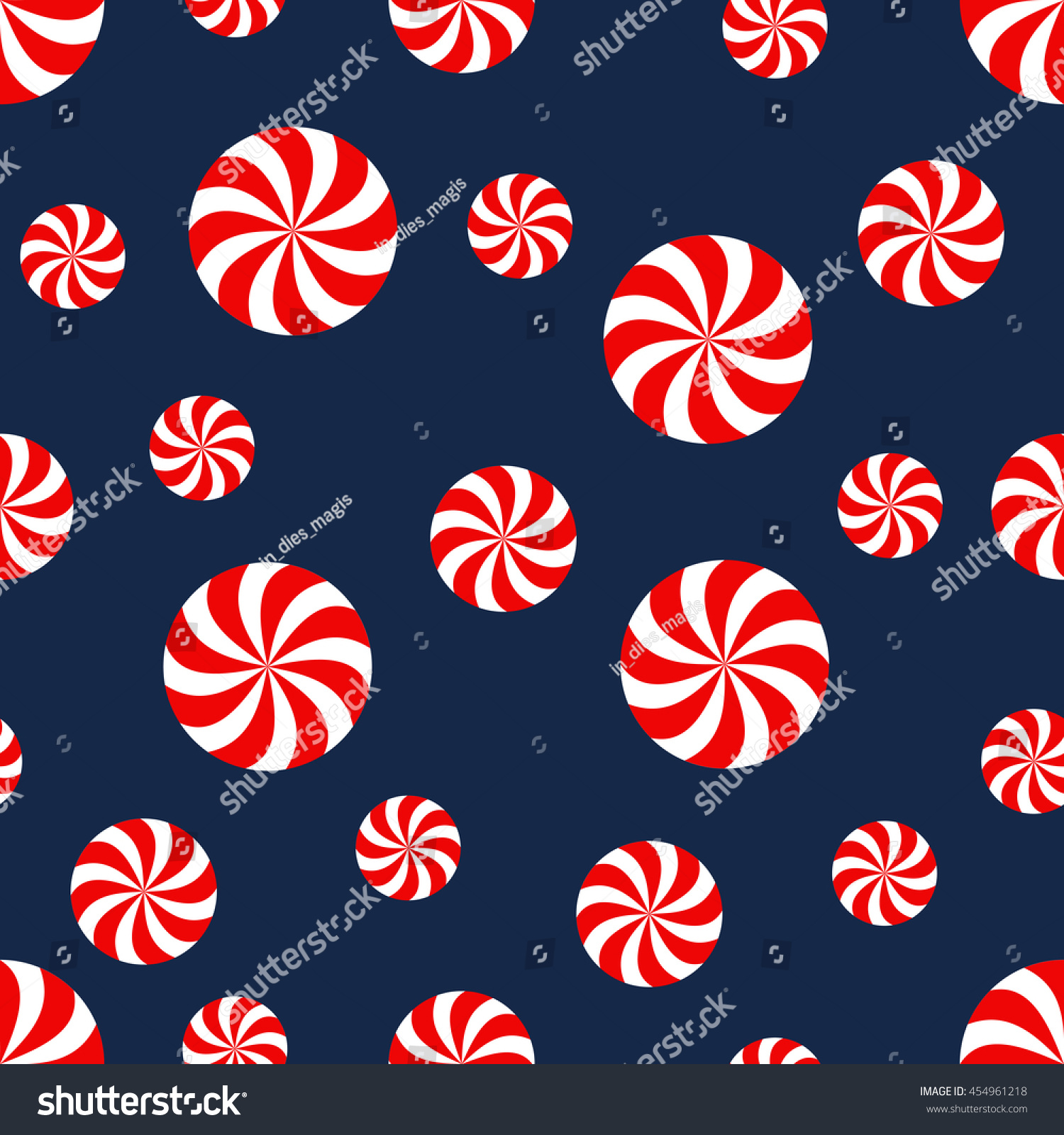 Seamless Christmas Pattern Candy Happy New Stock Vector (Royalty Free