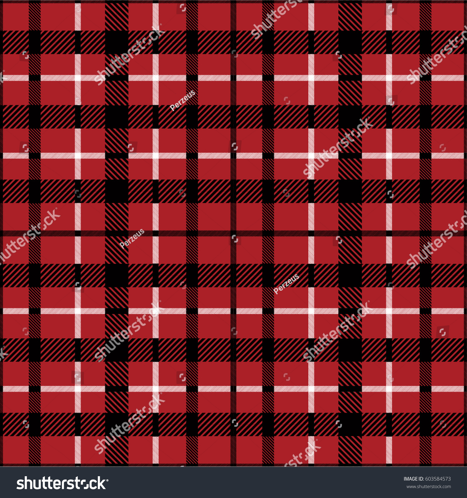 Seamless Classic Check Patternred Black Tone Stock Vector 603584573 ...