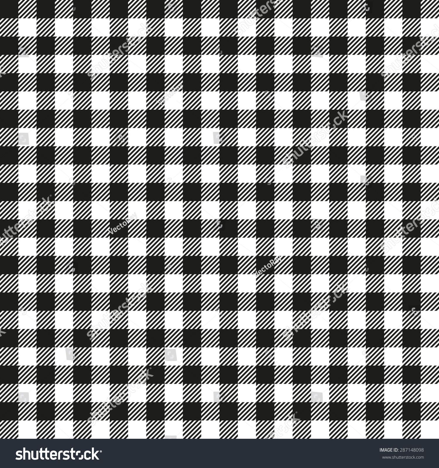 Seamless Coarse Checkered Plaid Fabric Pattern Texture Stock Vector ...