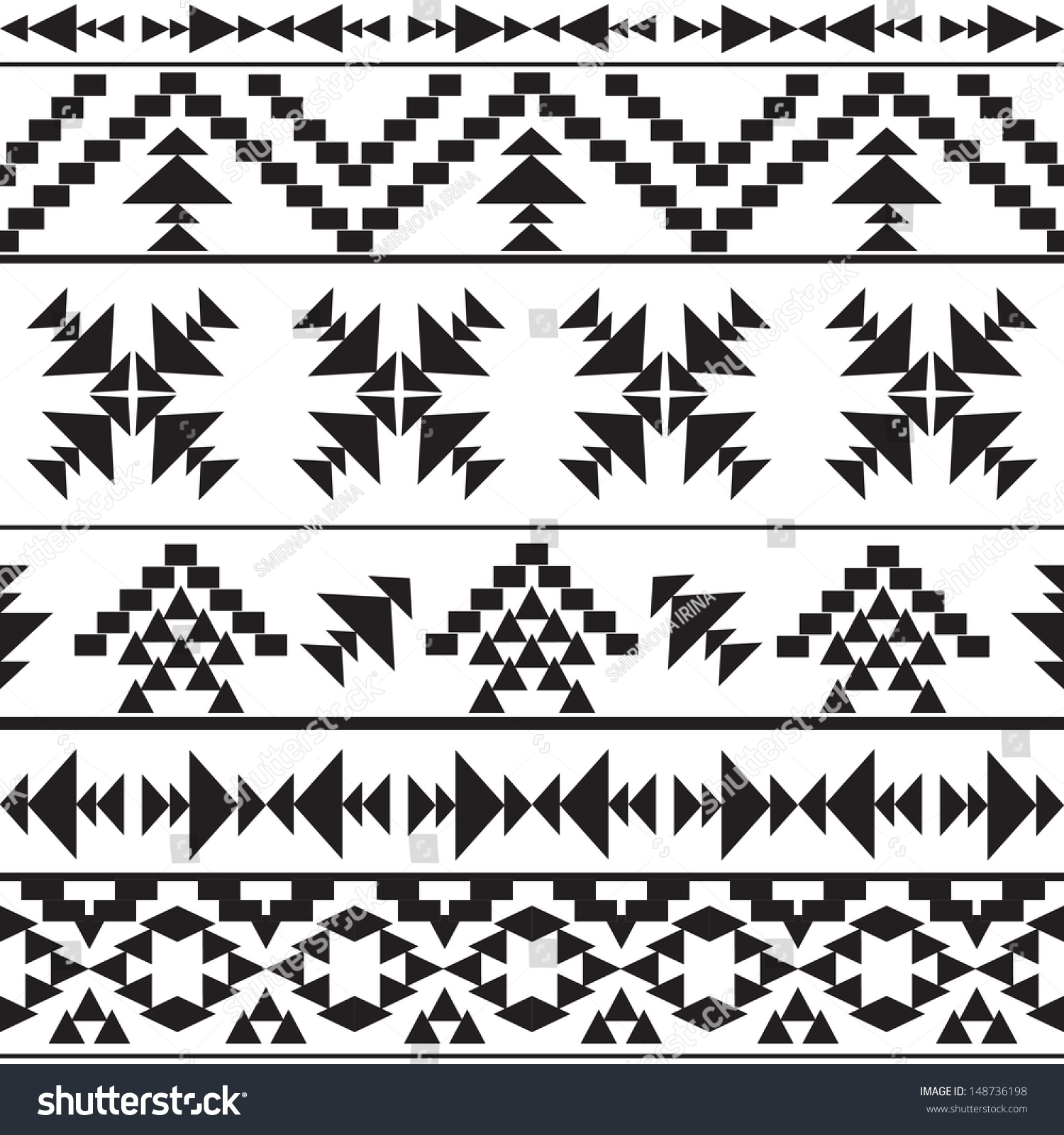 Seamless Colorful Aztec Pattern Stock Vector 148736198 - Shutterstock