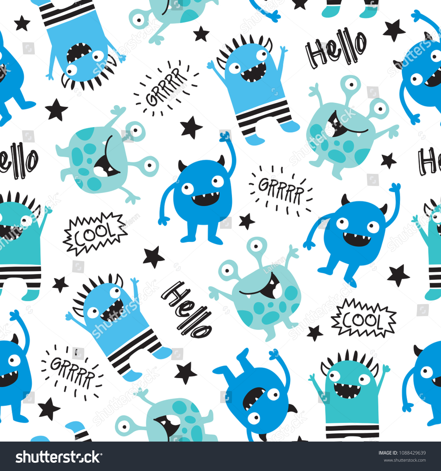 5,530 Little monster patterns Images, Stock Photos & Vectors | Shutterstock