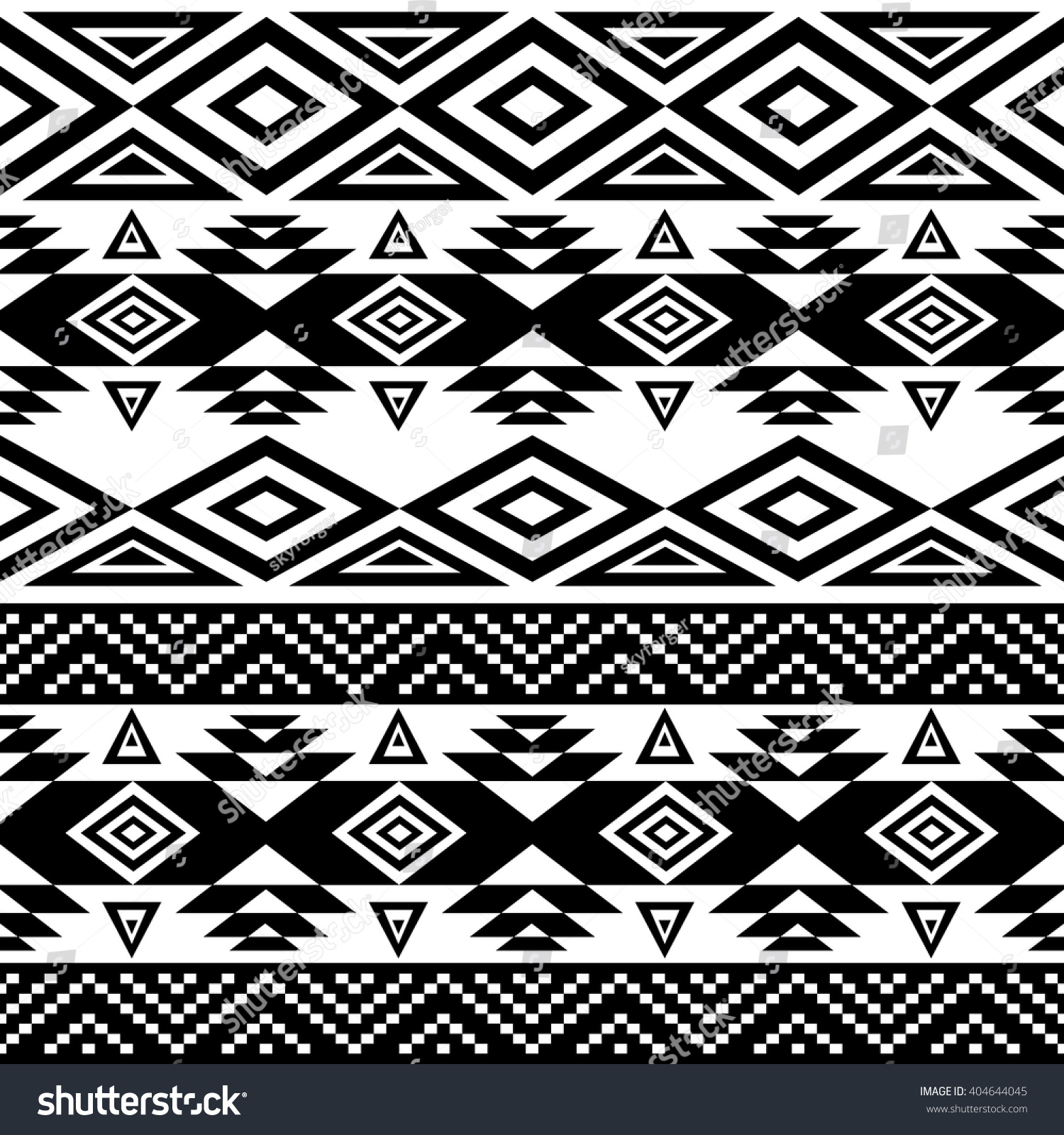 Seamless Ethnic Pattern Background Geometric Aztec Stock Vector ...