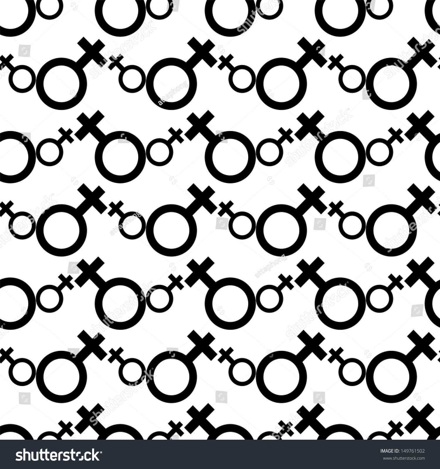Seamless Female Symbol Pattern Background Vector Stock Vector (Royalty ...