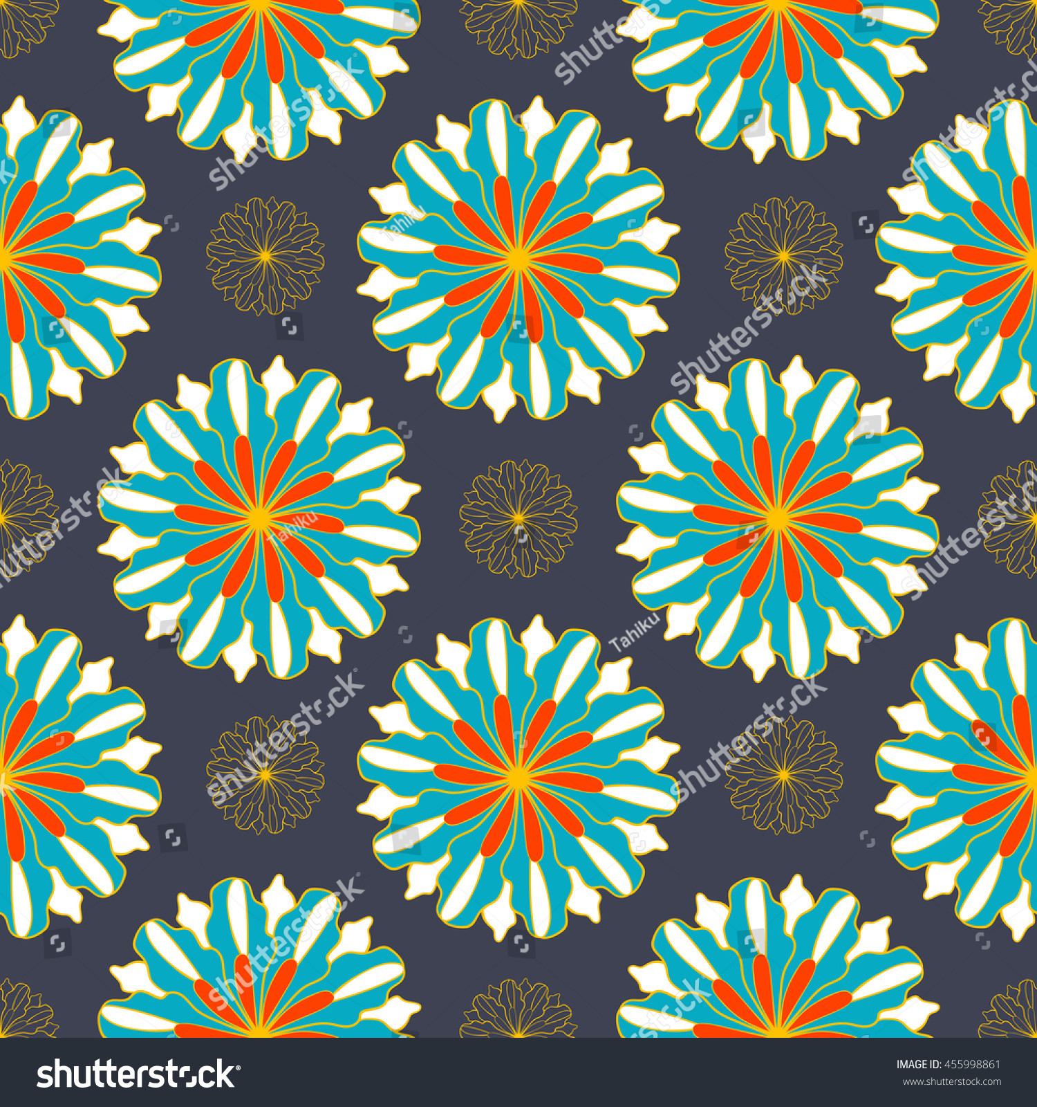 seamless floral pattern color abstract ornaments stock vector turkey template