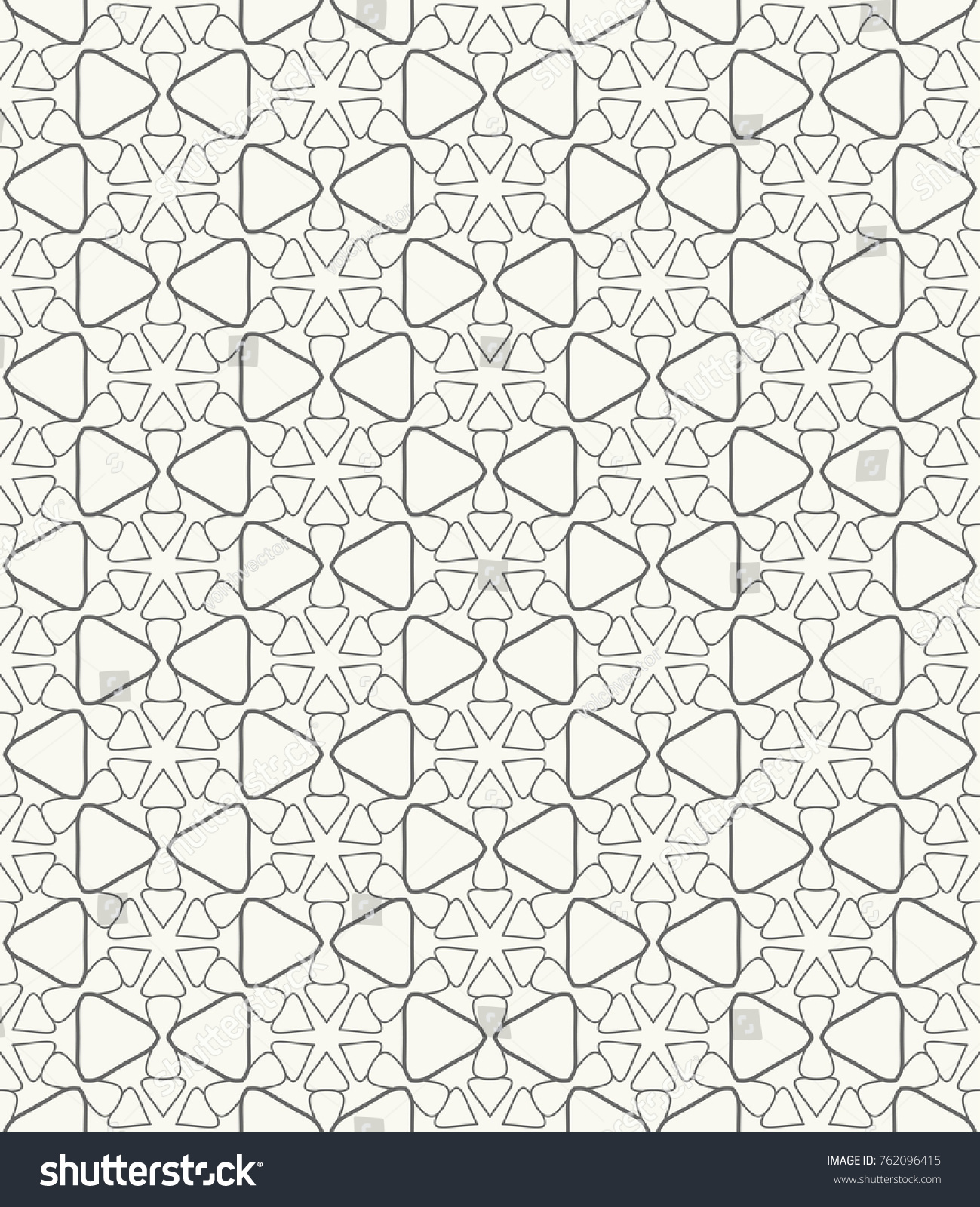 Seamless Geometric Line Pattern Arabic Style Stock Vector (Royalty Free ...