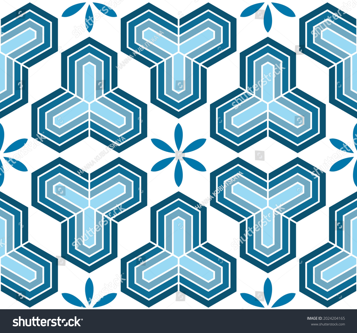 Seamless Geometric Pattern Polygons Vector Art Stock Vector (Royalty ...