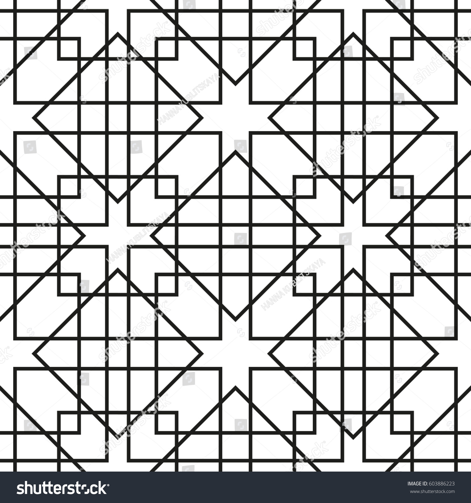 Seamless Geometric Pattern With Squares Stock Vector   Illustration Of