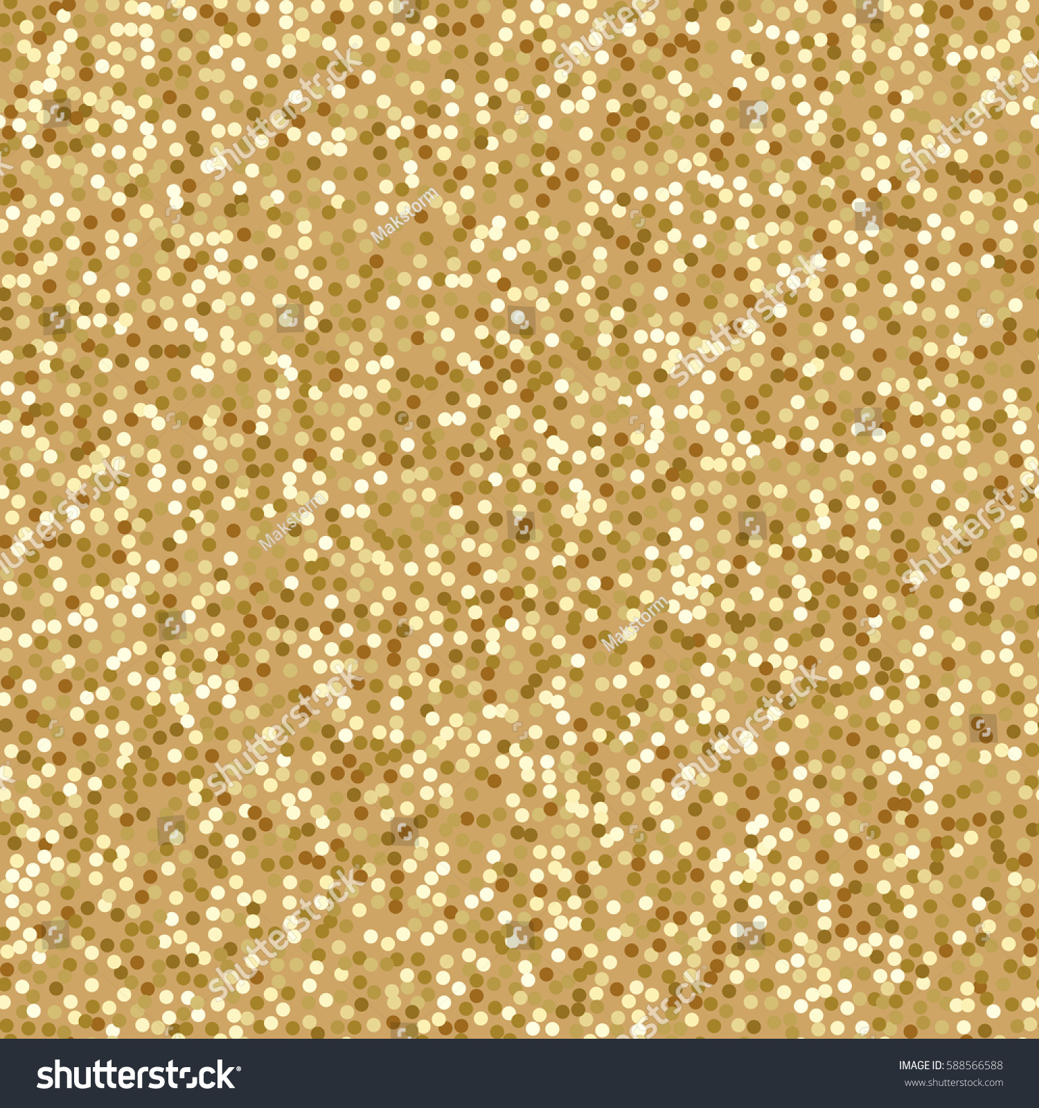 Seamless Gold Glitter Background Glitter Texture Stock Vector