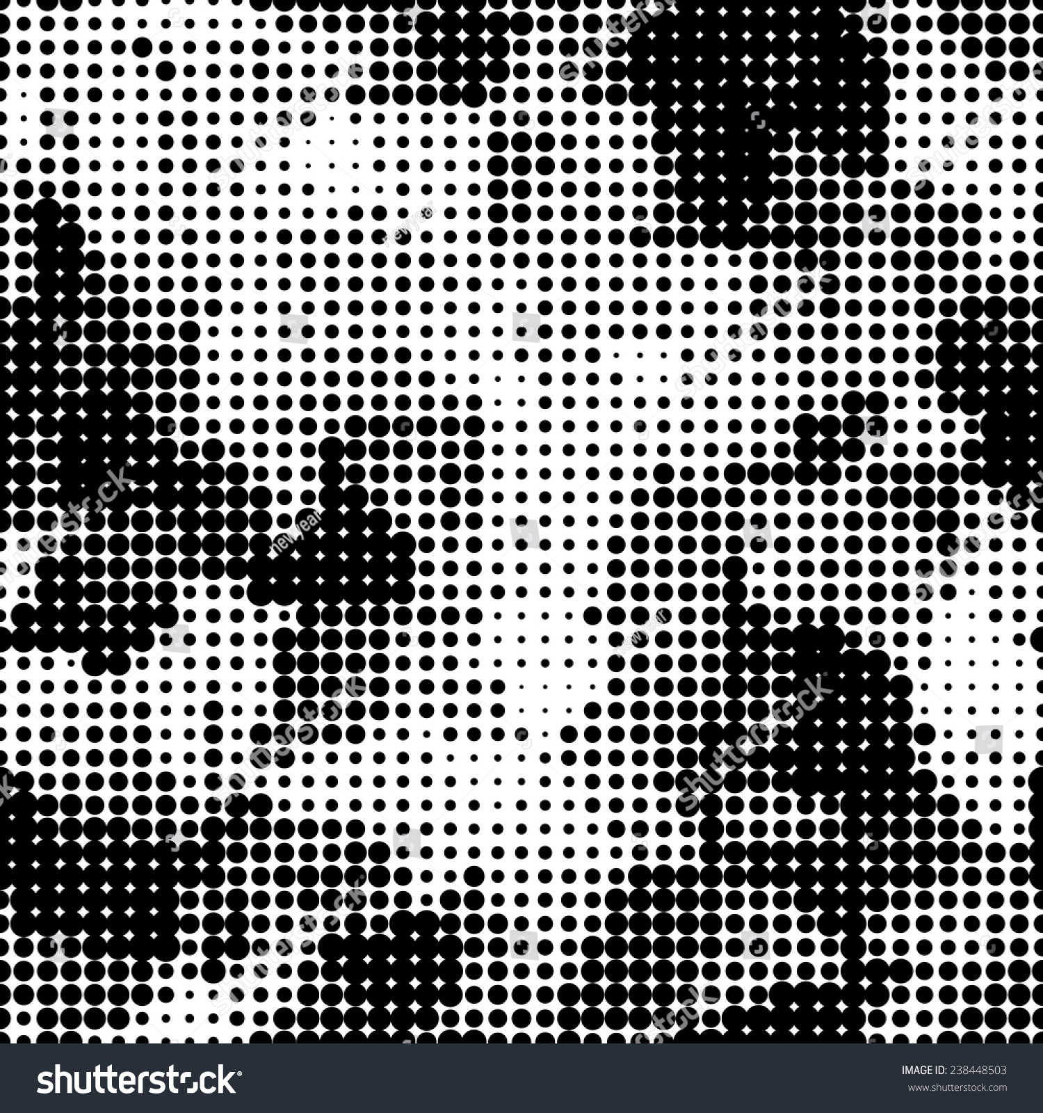 Seamless Halftone Pattern Stock Vector Illustration 238448503 ...