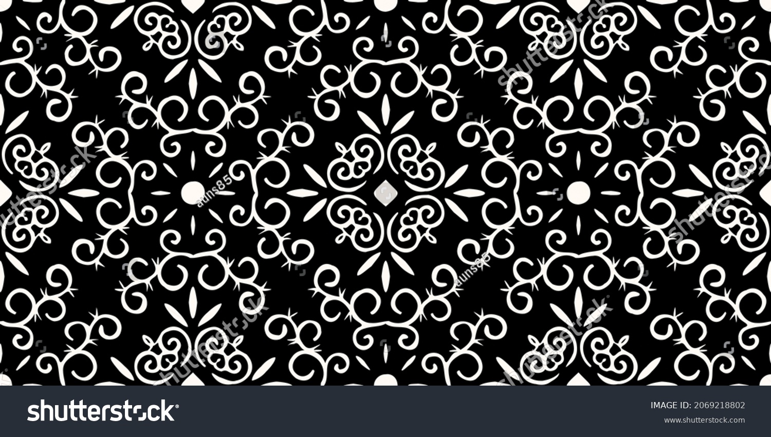 Seamless Hand Drawn Ornamentals Pattern Vector Stock Vector Royalty