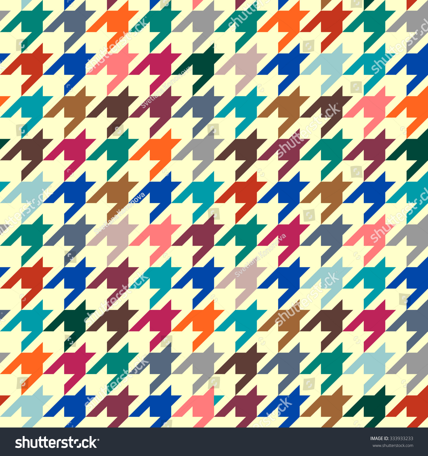 Seamless Houndstooth Vector Pattern Classical English Stock Vector Royalty Free 333933233