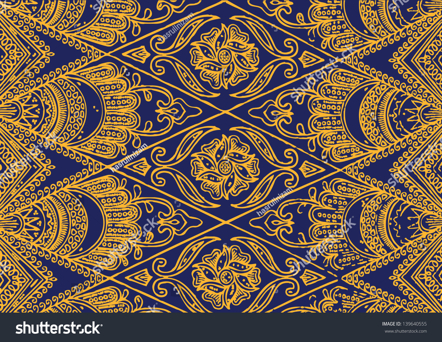 vector java wedding 139640555 Javanese Batik Seamless Stock Vector Pattern