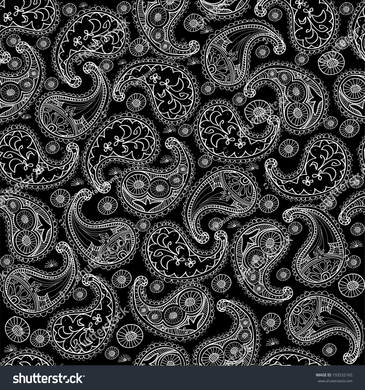 Seamless Lace Patern Art Illustration - 193532165 : Shutterstock