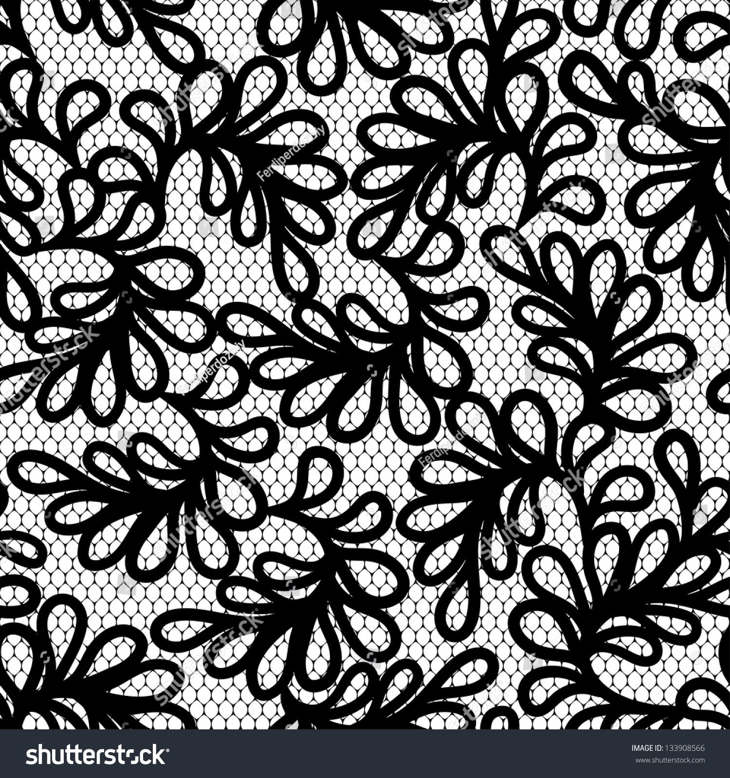 Seamless Lace Pattern, Vector Illustration - 133908566 : Shutterstock