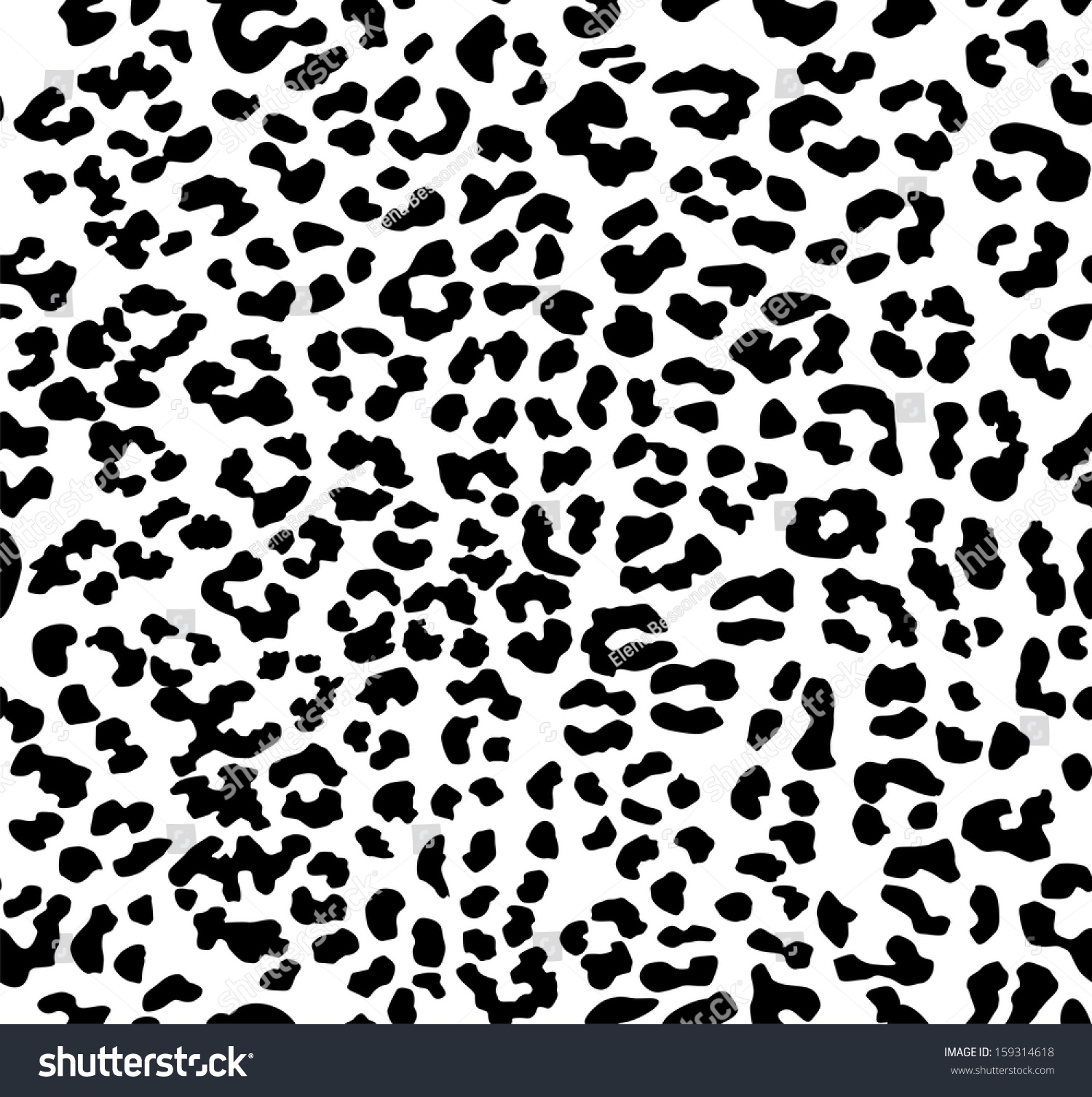 Seamless Leopard Pattern Stock Vector (Royalty Free) 159314618 ...