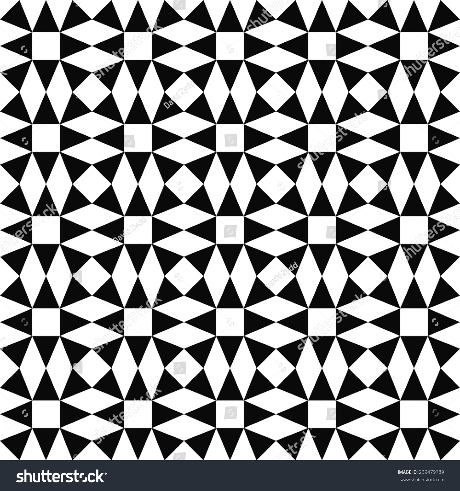 Seamless Monochrome Triangle Pattern Background Stock Vector (Royalty ...