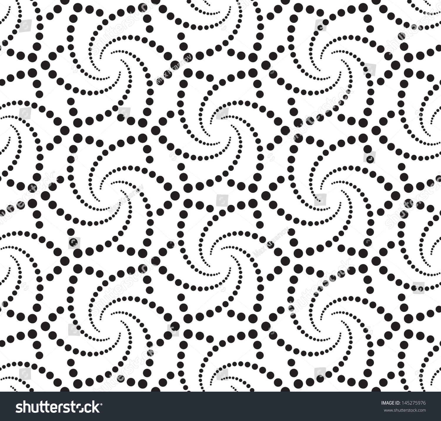 Seamless Monochrome Wallpaper Stock Vector Illustration 145275976 ...