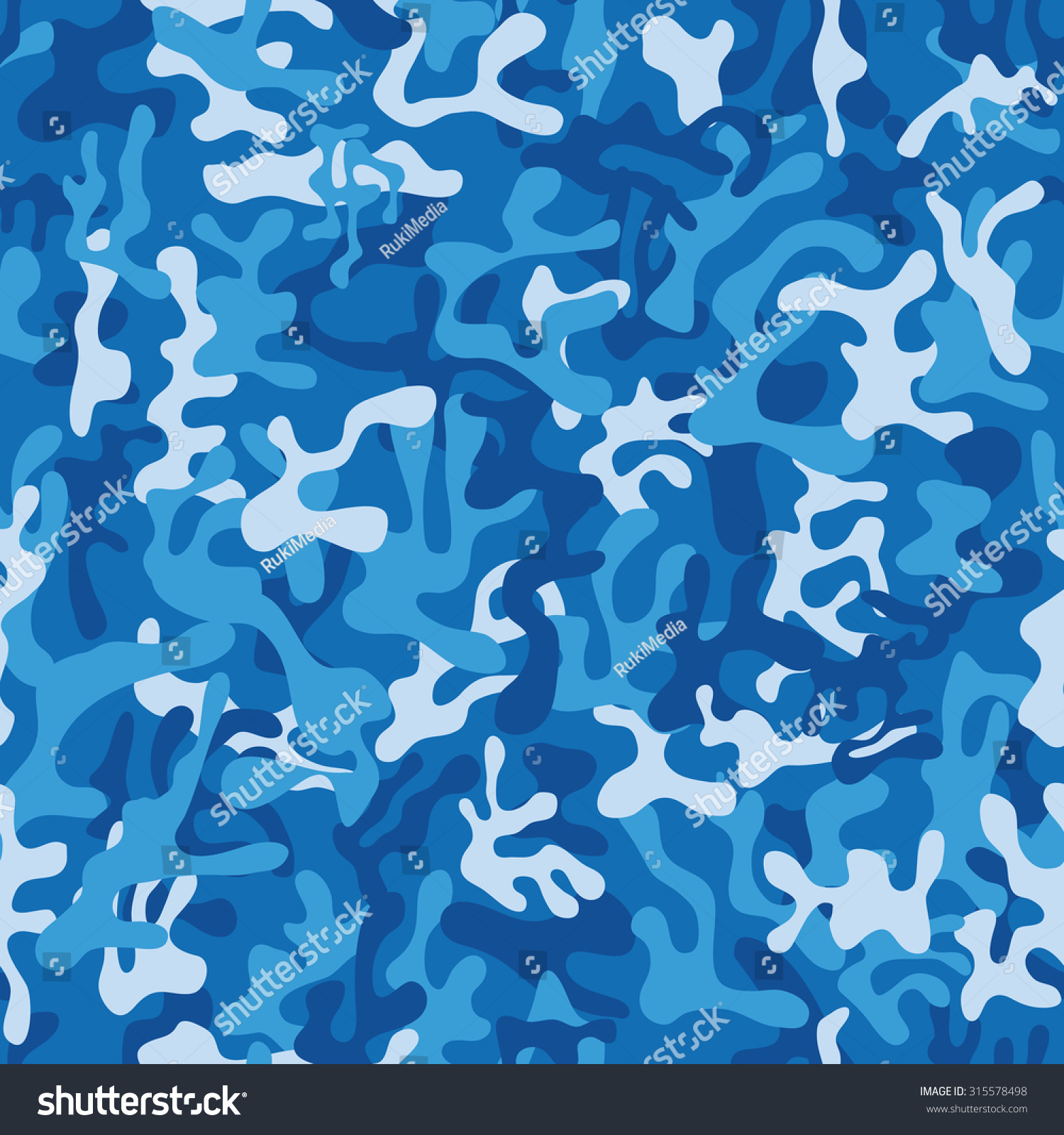 Seamless Navy Blue Military Camouflage Pattern Stock Vector 315578498 ...