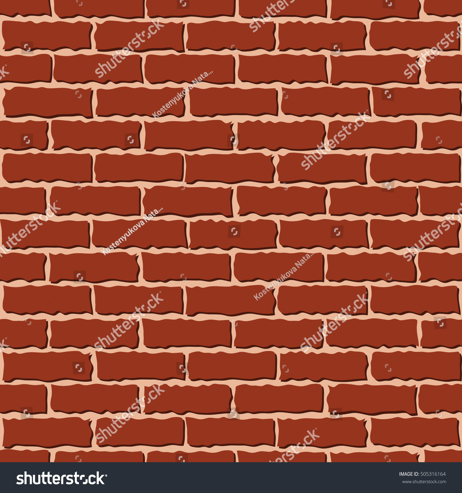 Seamless Brown Brick Wall Stock Vector Illustration Of Plaster   250534246