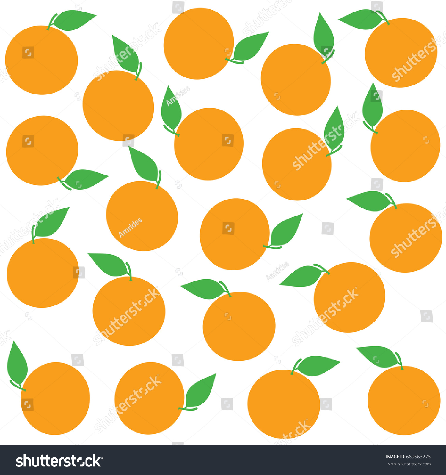 Seamless Orange Fruit Pattern Background Wallpaper vector de stock