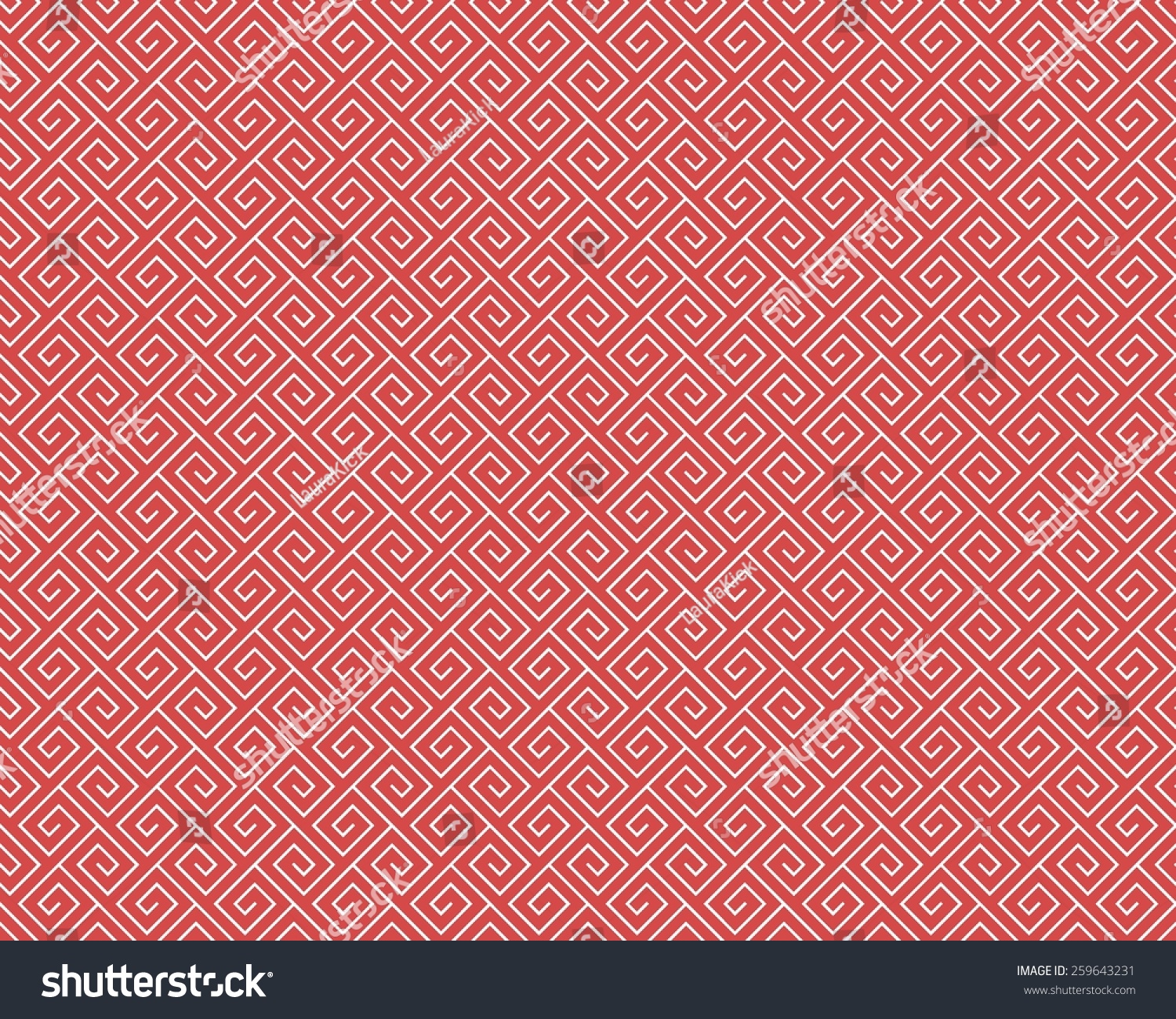 Seamless Oriental Texture Of Ancient Chinese Thunder Pattern Of Red ...