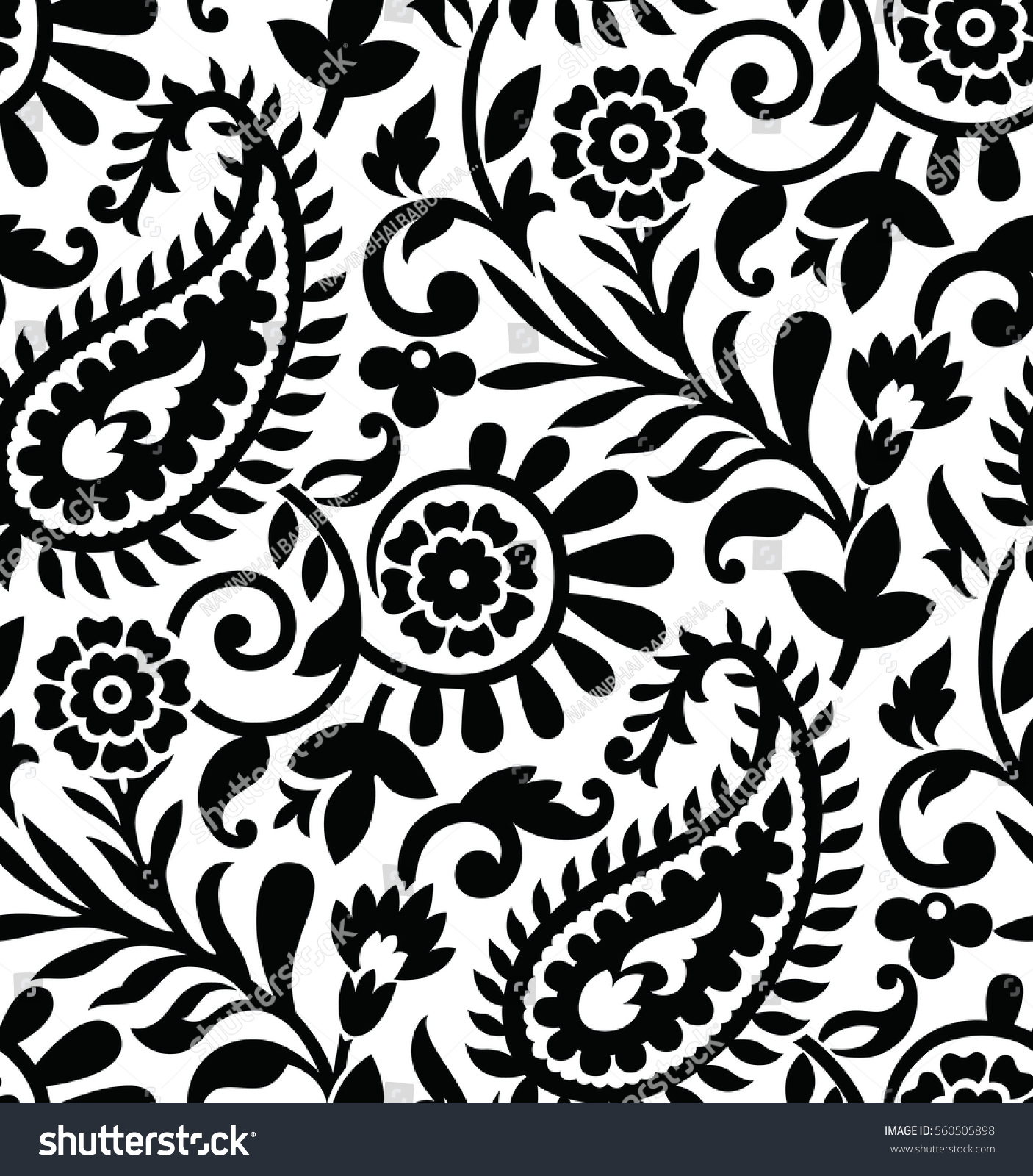 Seamless black paisley pattern 55,195 รายการ ภาพ ภาพสต็อกและเวกเตอร์ ...