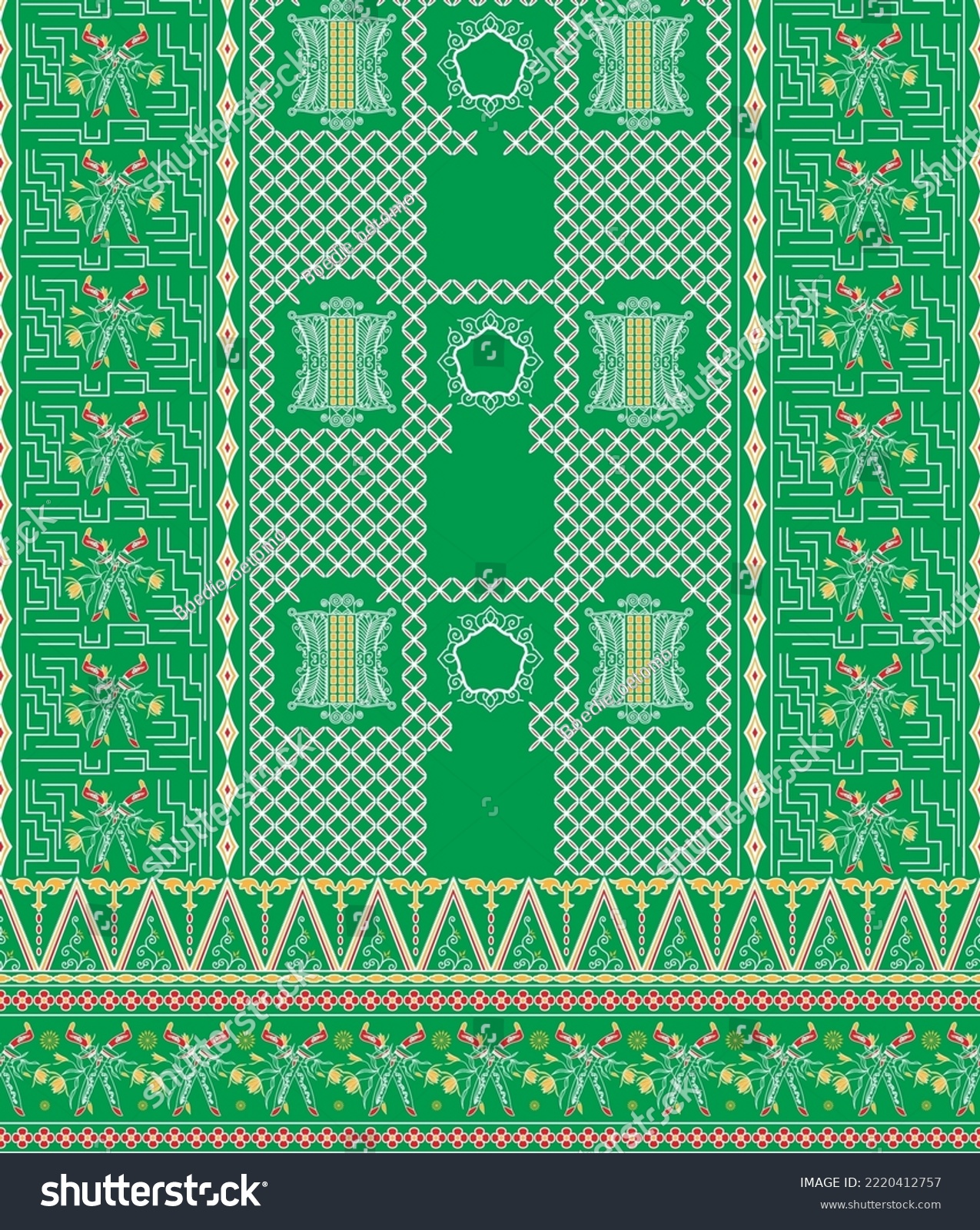 SVG of seamless pattern abstract batik aceh indonesia green color svg